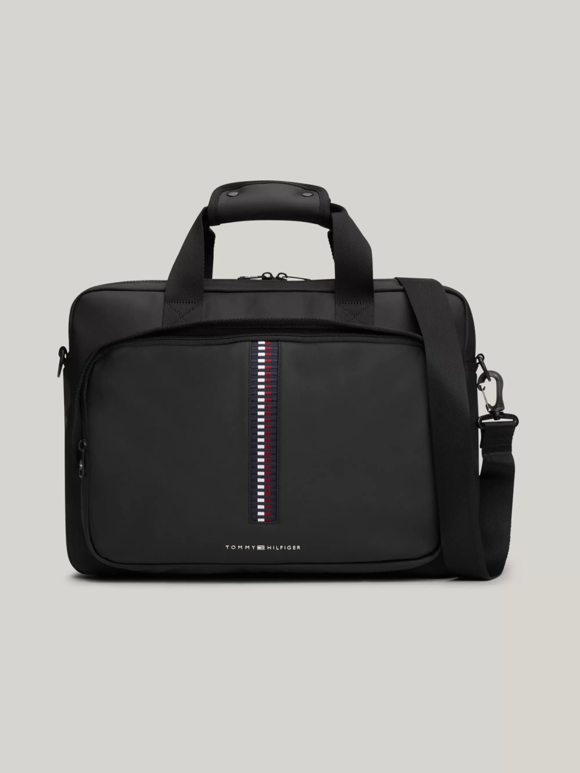 Aktetassen*Tommy Hilfiger Signature Laptoptas Met Geweven Detail BLACK