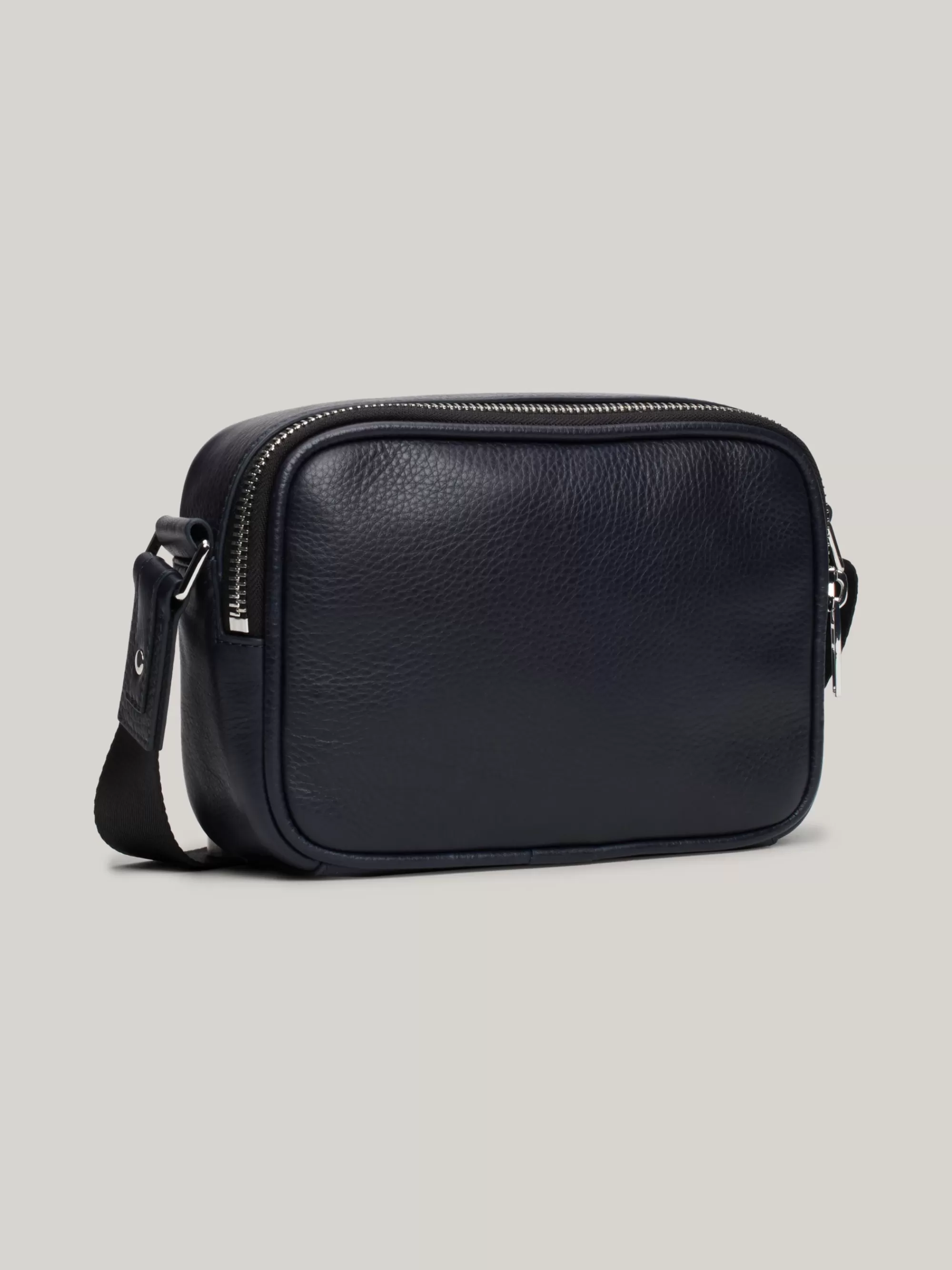 Crossbodytassen*Tommy Hilfiger Signature Leren Cameratas Met Geweven Detail SPACE BLUE