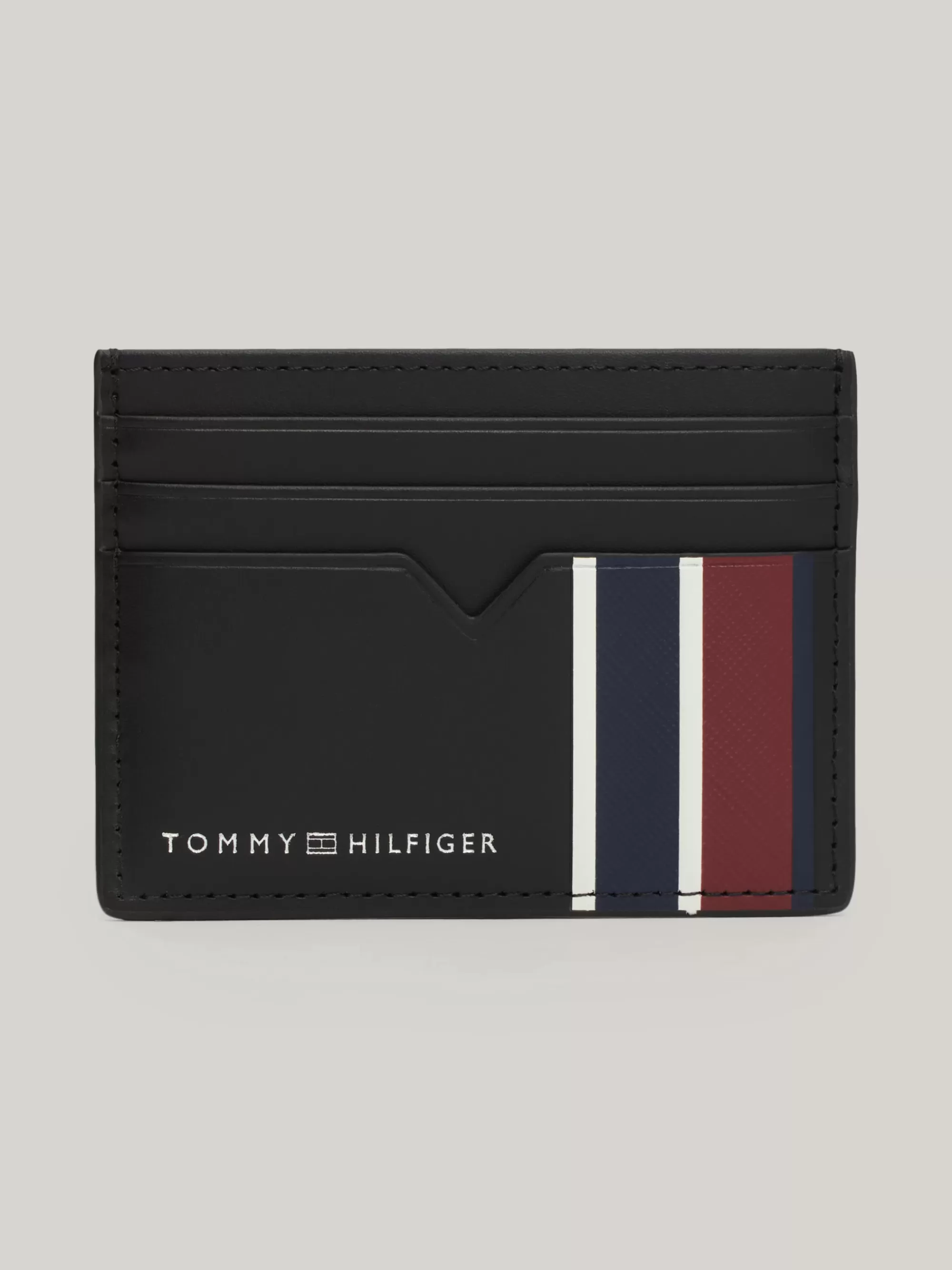 Portemonnees & Sleutelhangers*Tommy Hilfiger Signature Leren Creditcardhouder BLACK