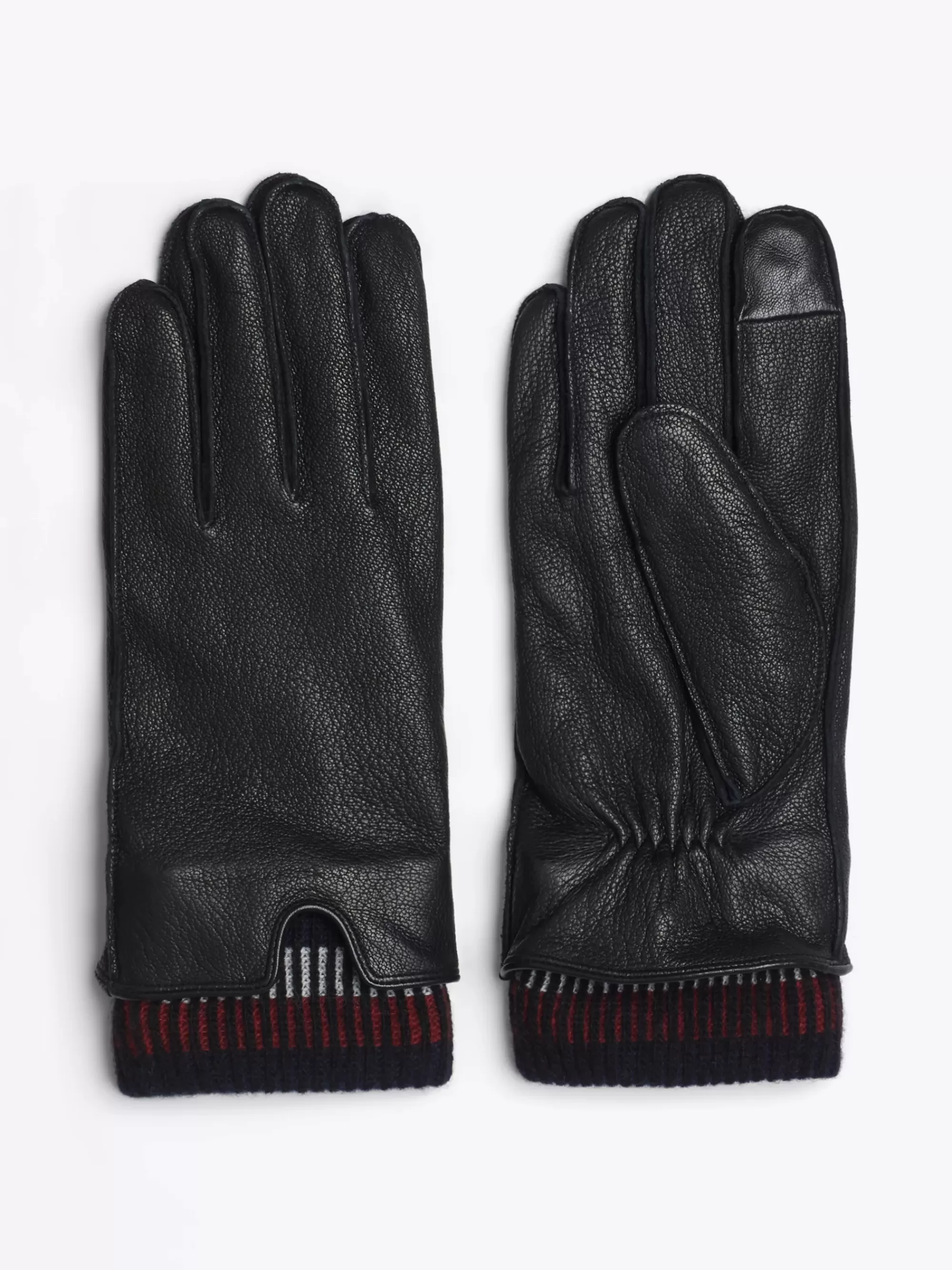 Mutsen, Handschoenen & Sjaals*Tommy Hilfiger Signature Leren Handschoenen BLACK