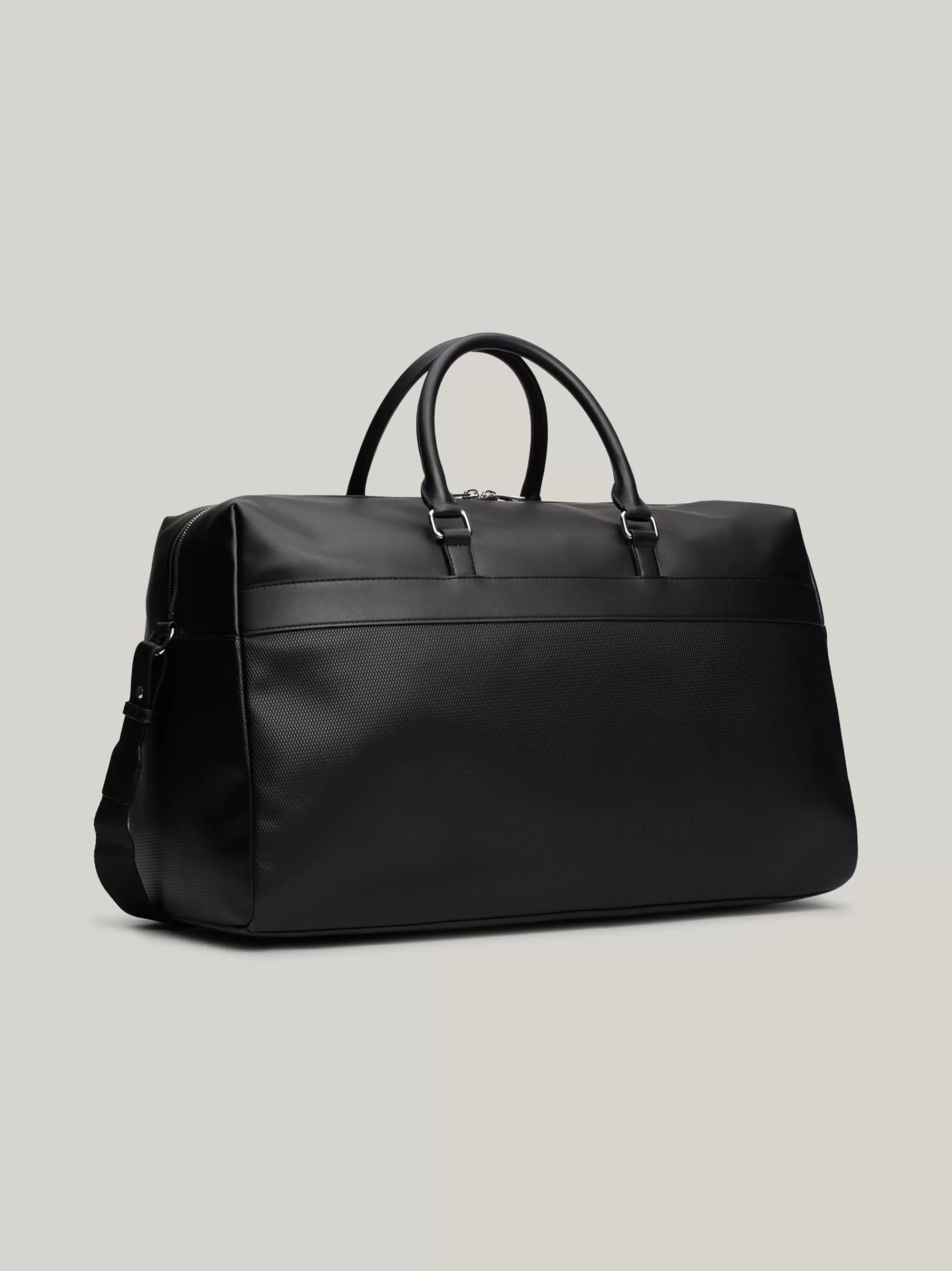 Weekendtassen*Tommy Hilfiger Signature Reistas Met Gemengde Texturen BLACK