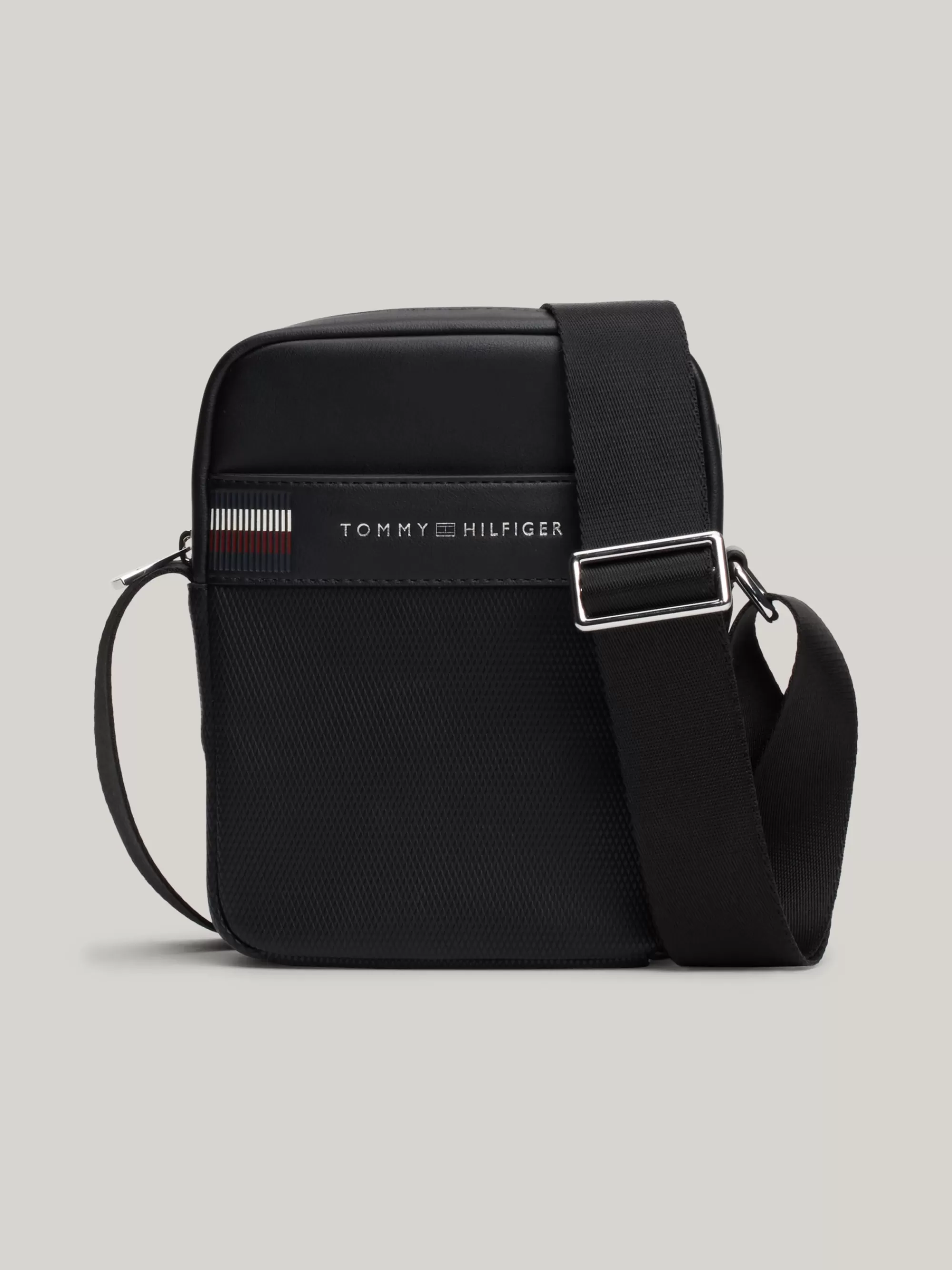 Crossbodytassen*Tommy Hilfiger Signature Reportertas Met Gemengde Texturen BLACK