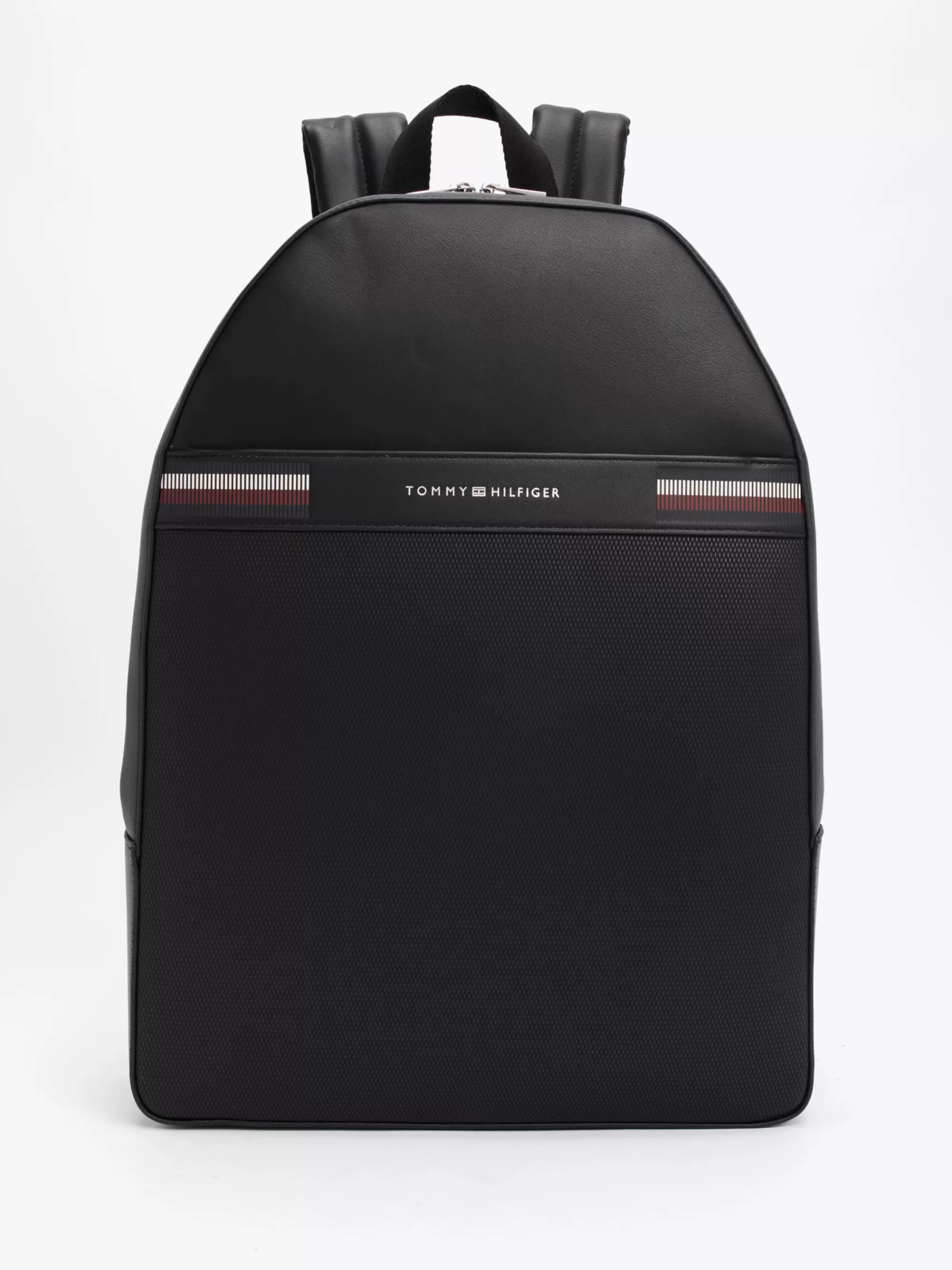 Rugzakken*Tommy Hilfiger Signature Rugzak Met Gemengde Texturen BLACK