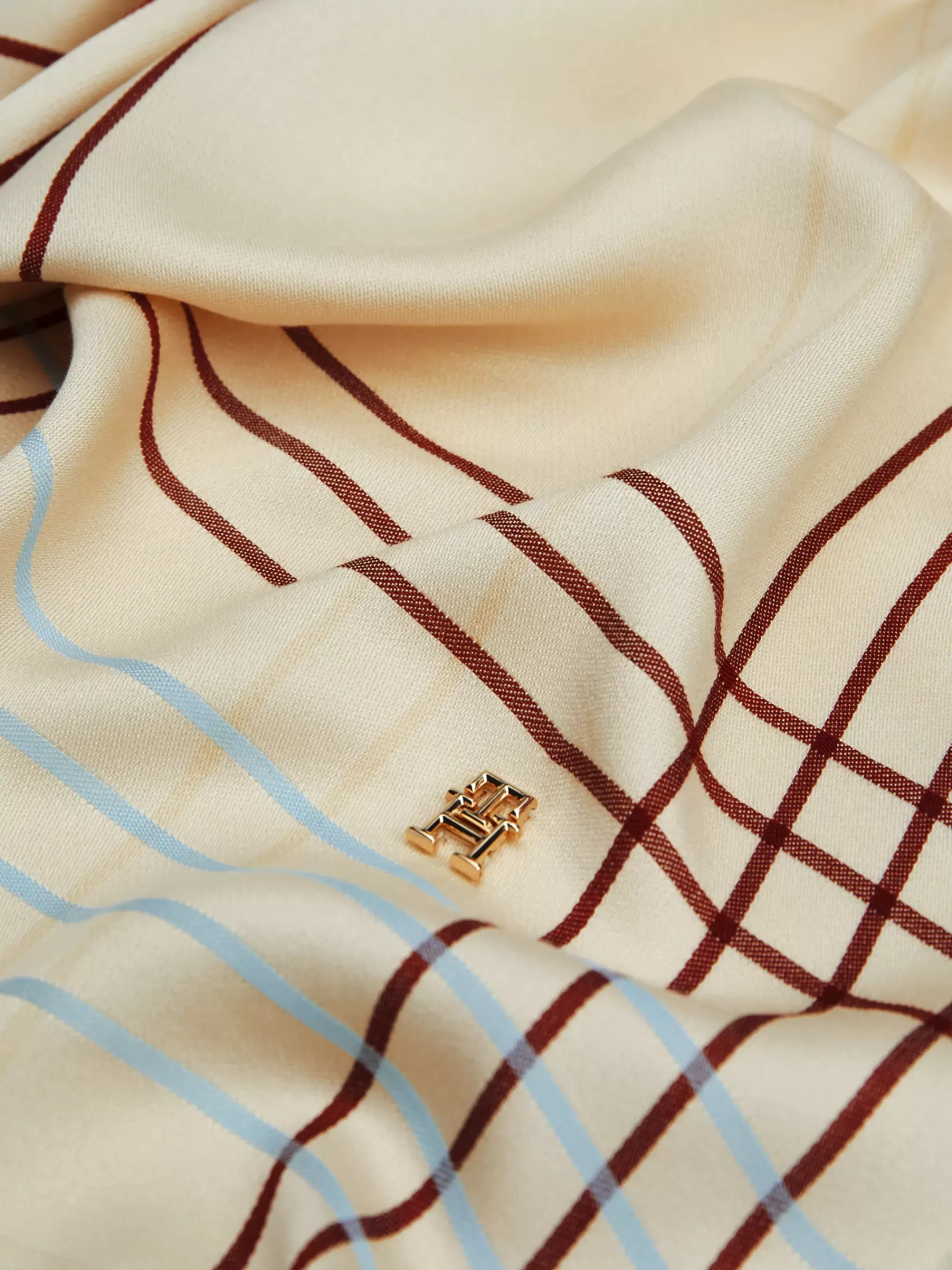 Sjaals | Sjaals*Tommy Hilfiger Signature Vierkante Sjaal Met Ruit ANCIENT WHITE