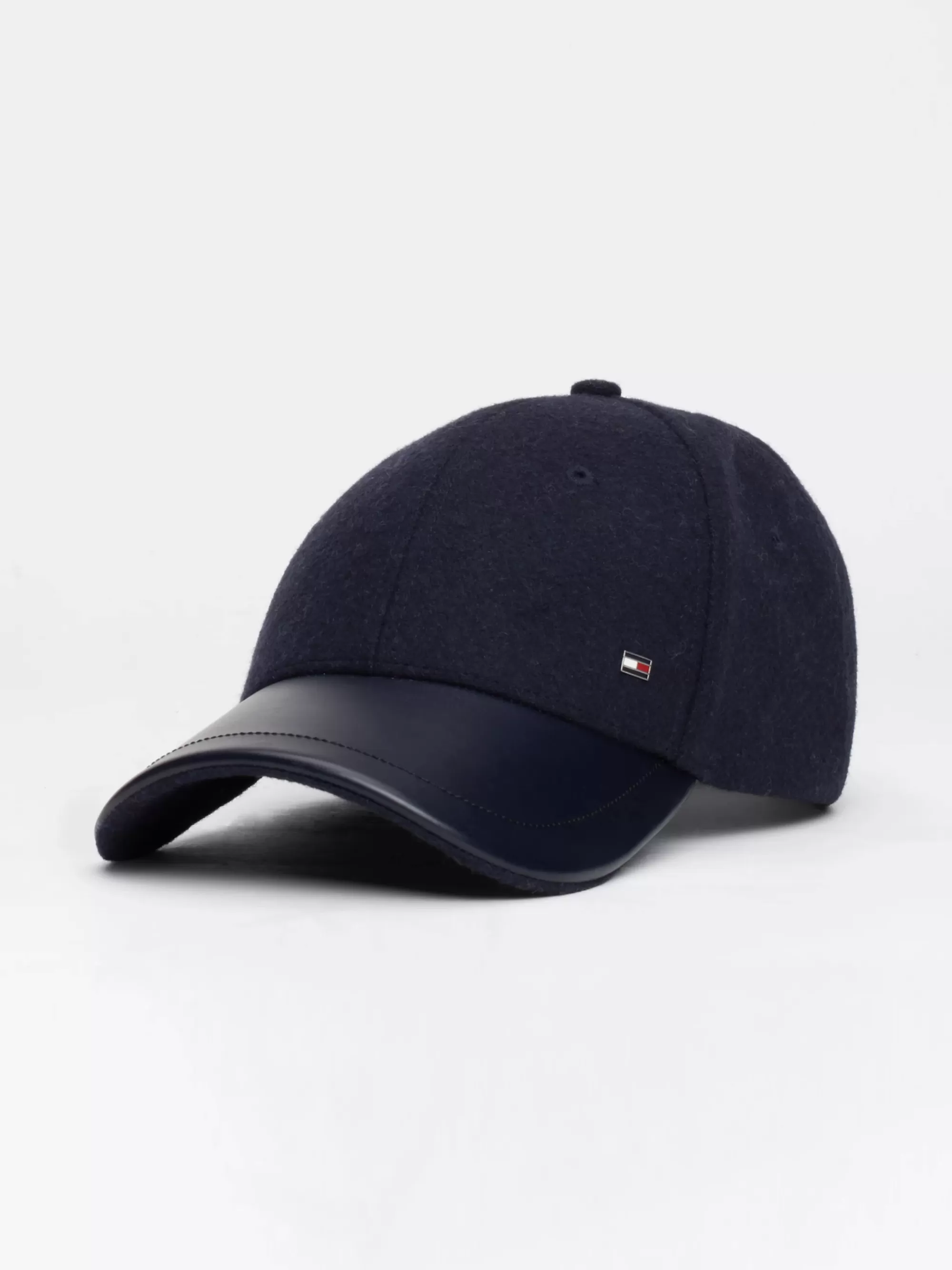 Petten | Mutsen, Handschoenen & Sjaals*Tommy Hilfiger Signature Wolmix Baseballpet SPACE BLUE