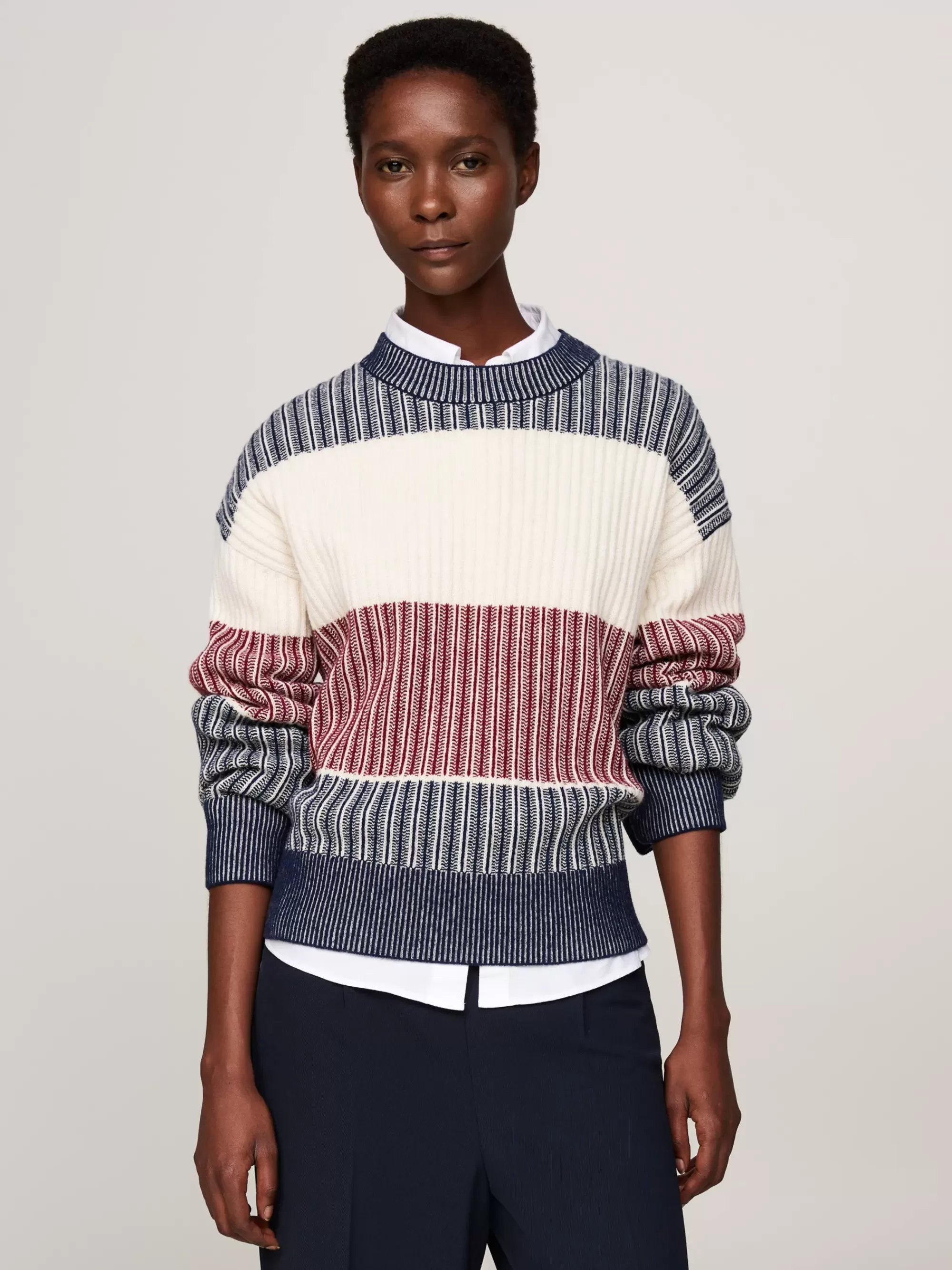 Truien & Vesten | Truien*Tommy Hilfiger Signature Wolmix Relaxed Trui DESERT SKY