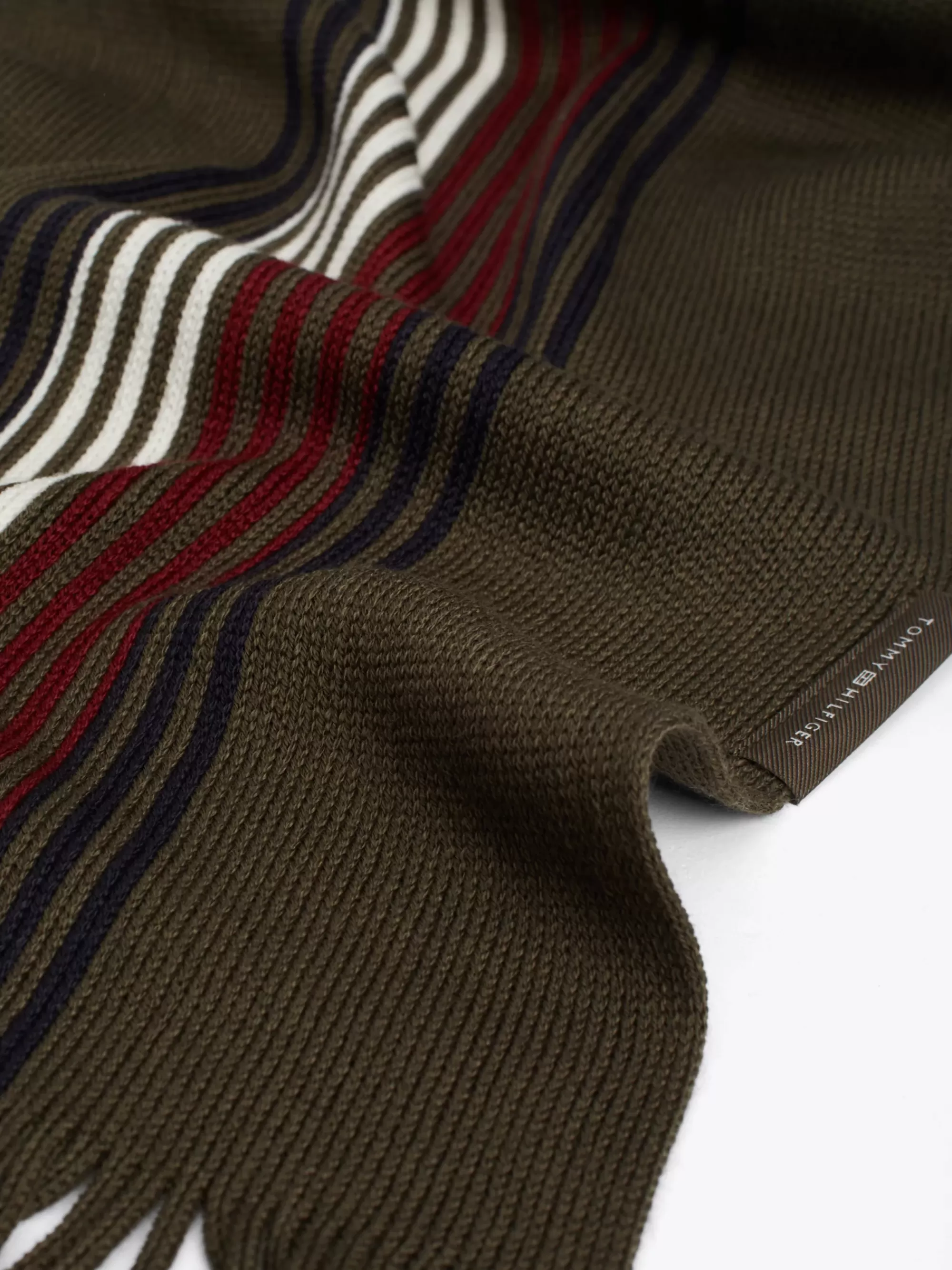 Mutsen, Handschoenen & Sjaals*Tommy Hilfiger Signature Wolmix Sjaal ARMY GREEN