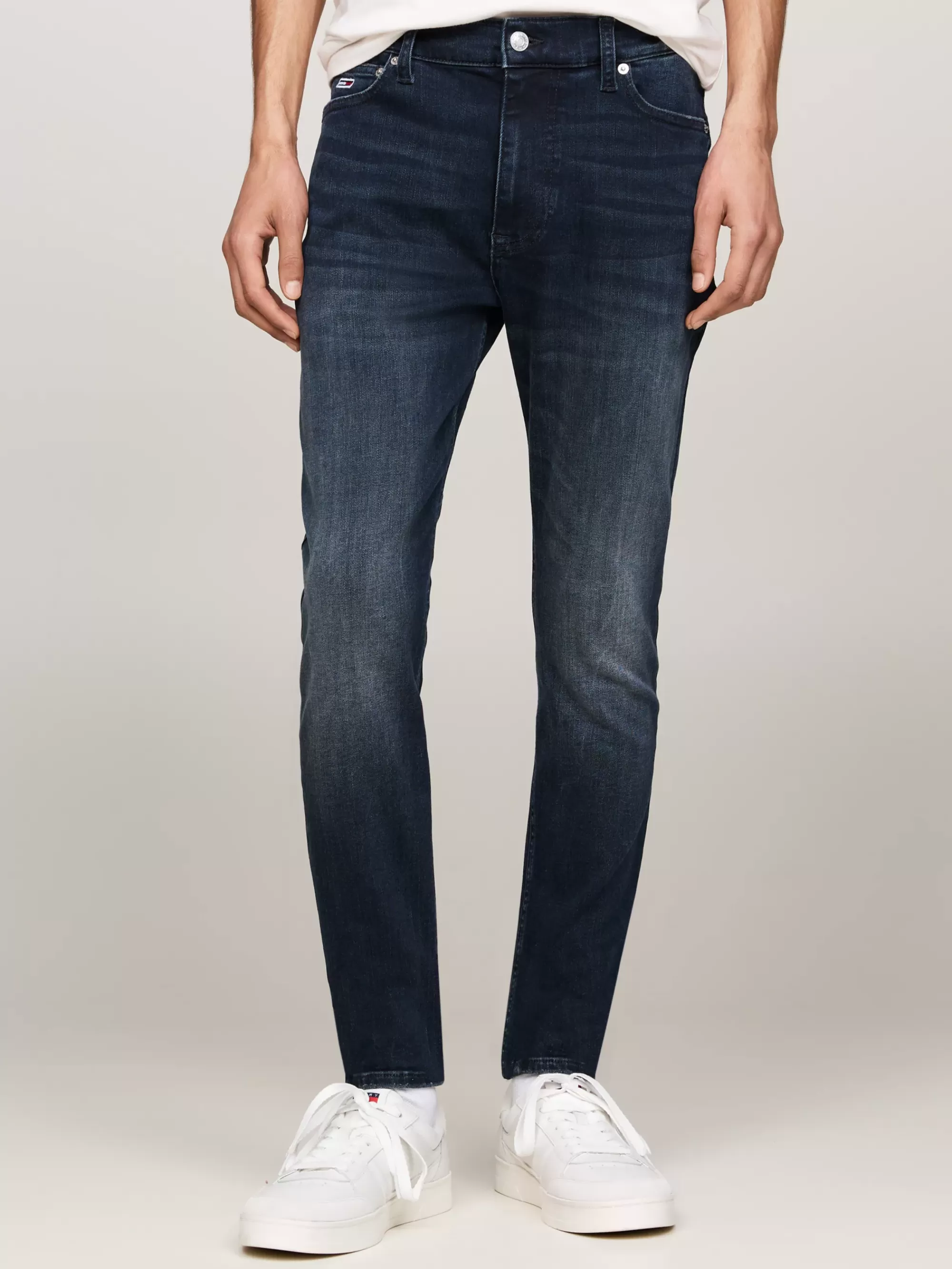 Jeans*Tommy Hilfiger Simon Faded Zwarte Skinny Jeans DENIM DARK