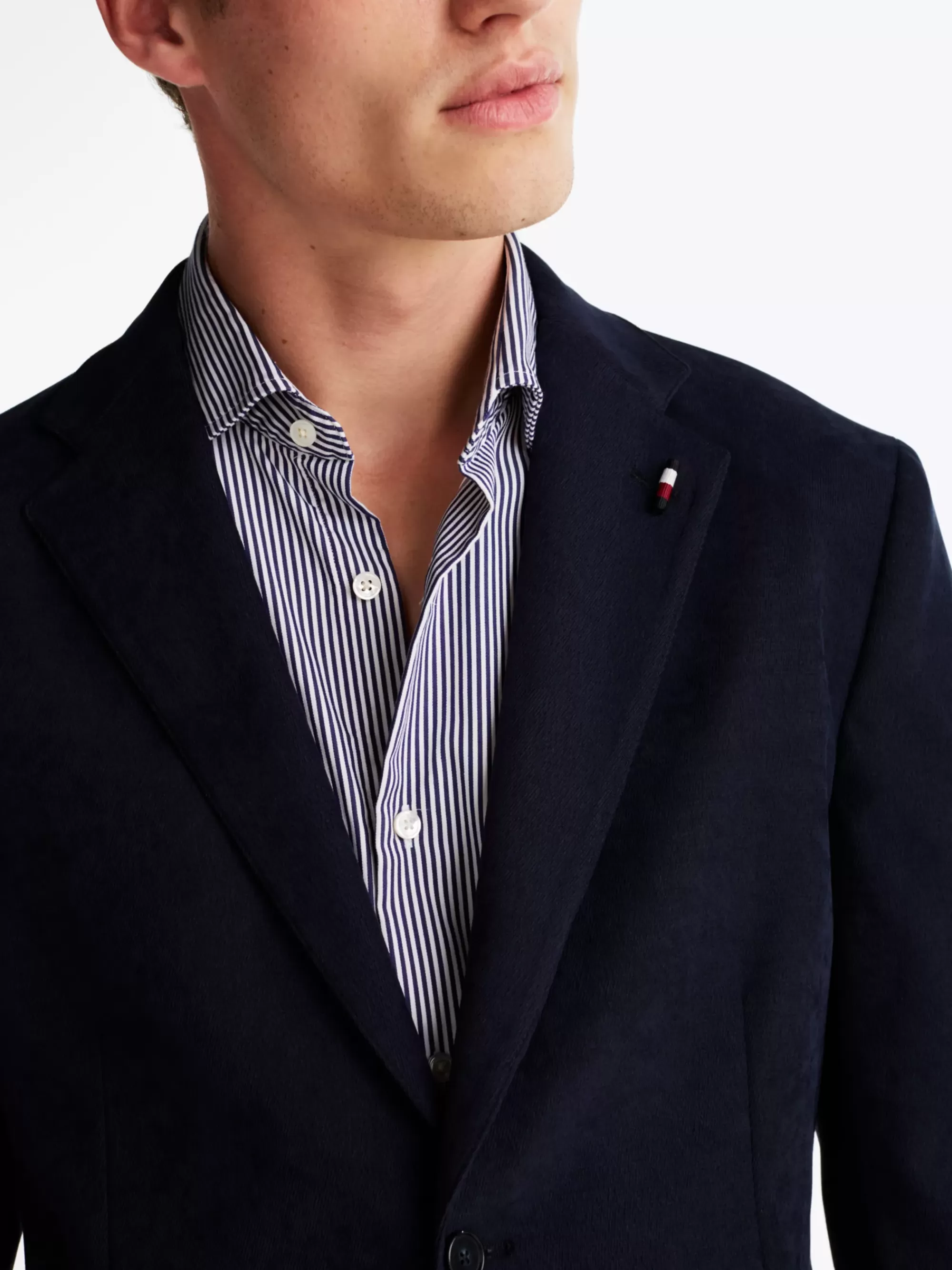 Jassen & Jacks*Tommy Hilfiger Single-breasted Blazer Met Opgezette Zakken BLUE