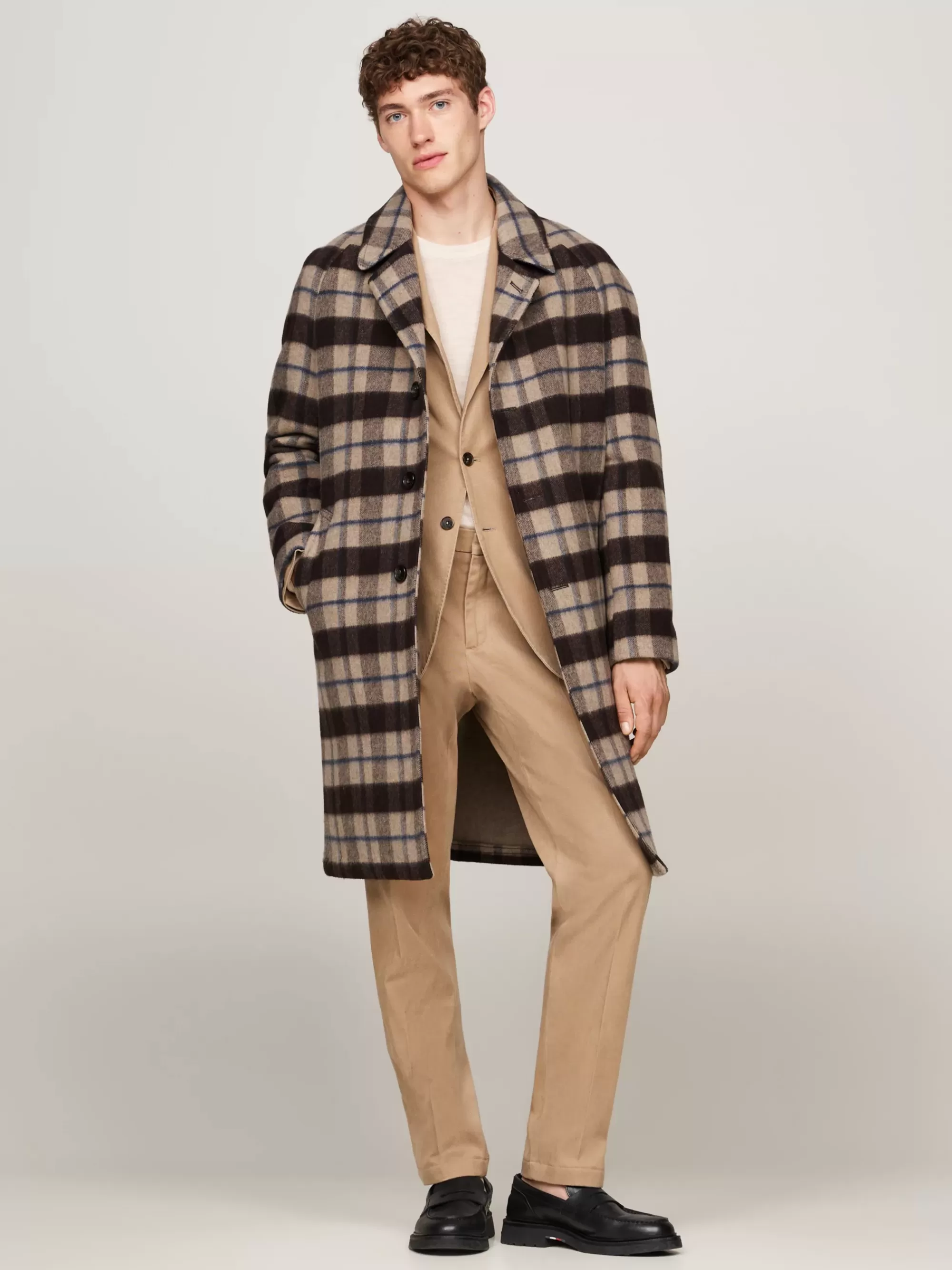 Pakken & Tailored | Jassen & Jacks*Tommy Hilfiger Single-breasted Jas Met Klassieke Ruit BEIGE