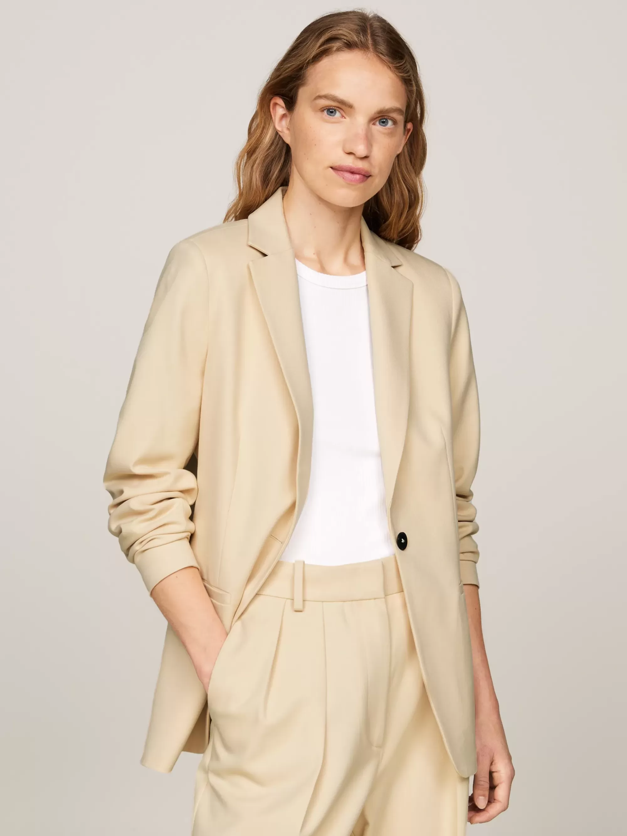 Co-Ords | Blazers*Tommy Hilfiger Single-breasted Regular Fit Blazer COUNTRY IVORY