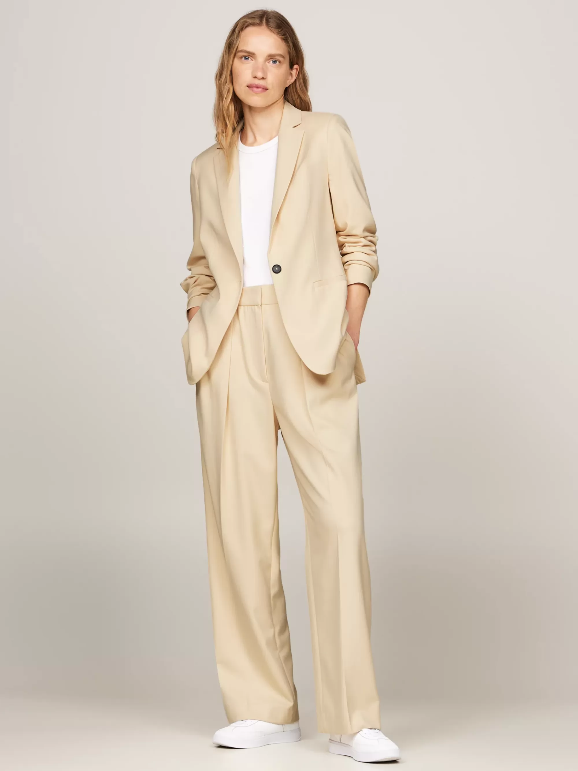 Co-Ords | Blazers*Tommy Hilfiger Single-breasted Regular Fit Blazer COUNTRY IVORY