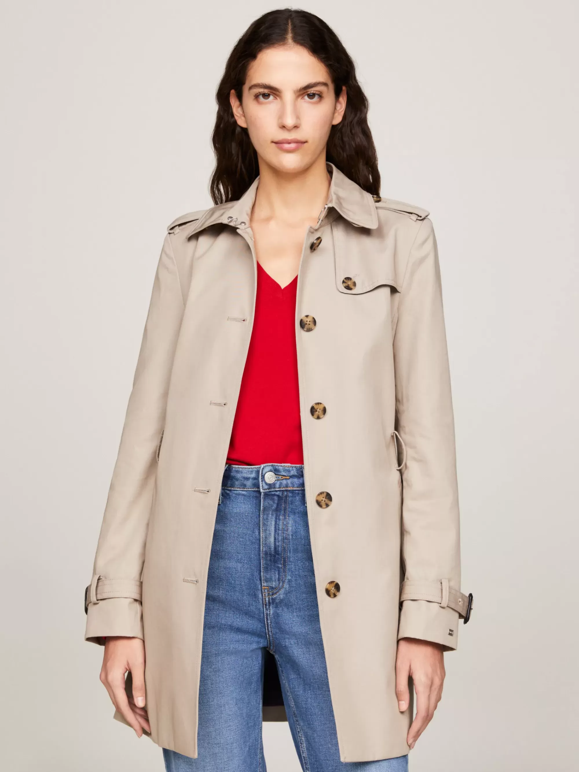 Jassen & Jacks*Tommy Hilfiger Single-breasted Trenchcoat MEDIUM TAUPE