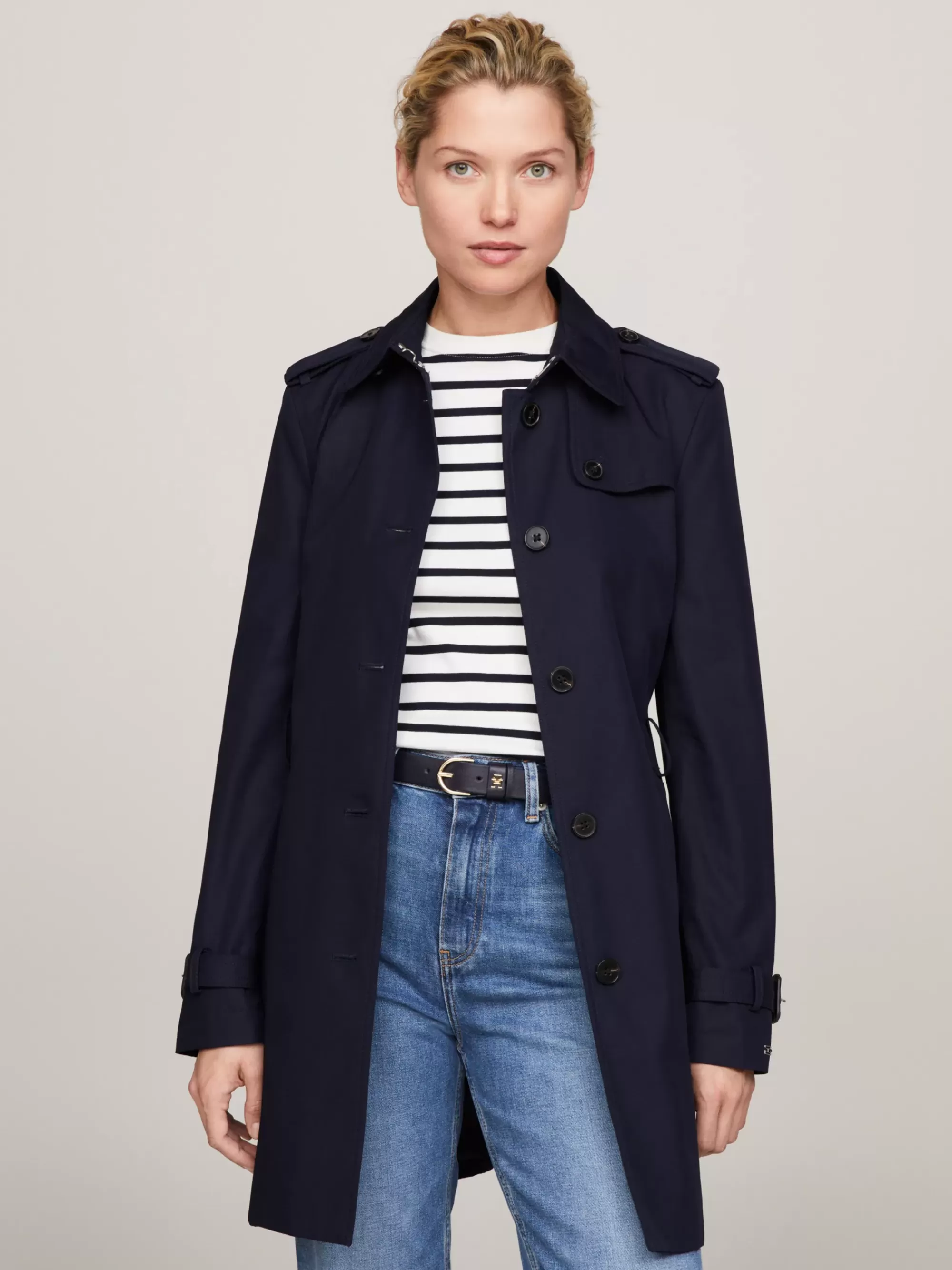 Jassen & Jacks*Tommy Hilfiger Single-breasted Trenchcoat MIDNIGHT