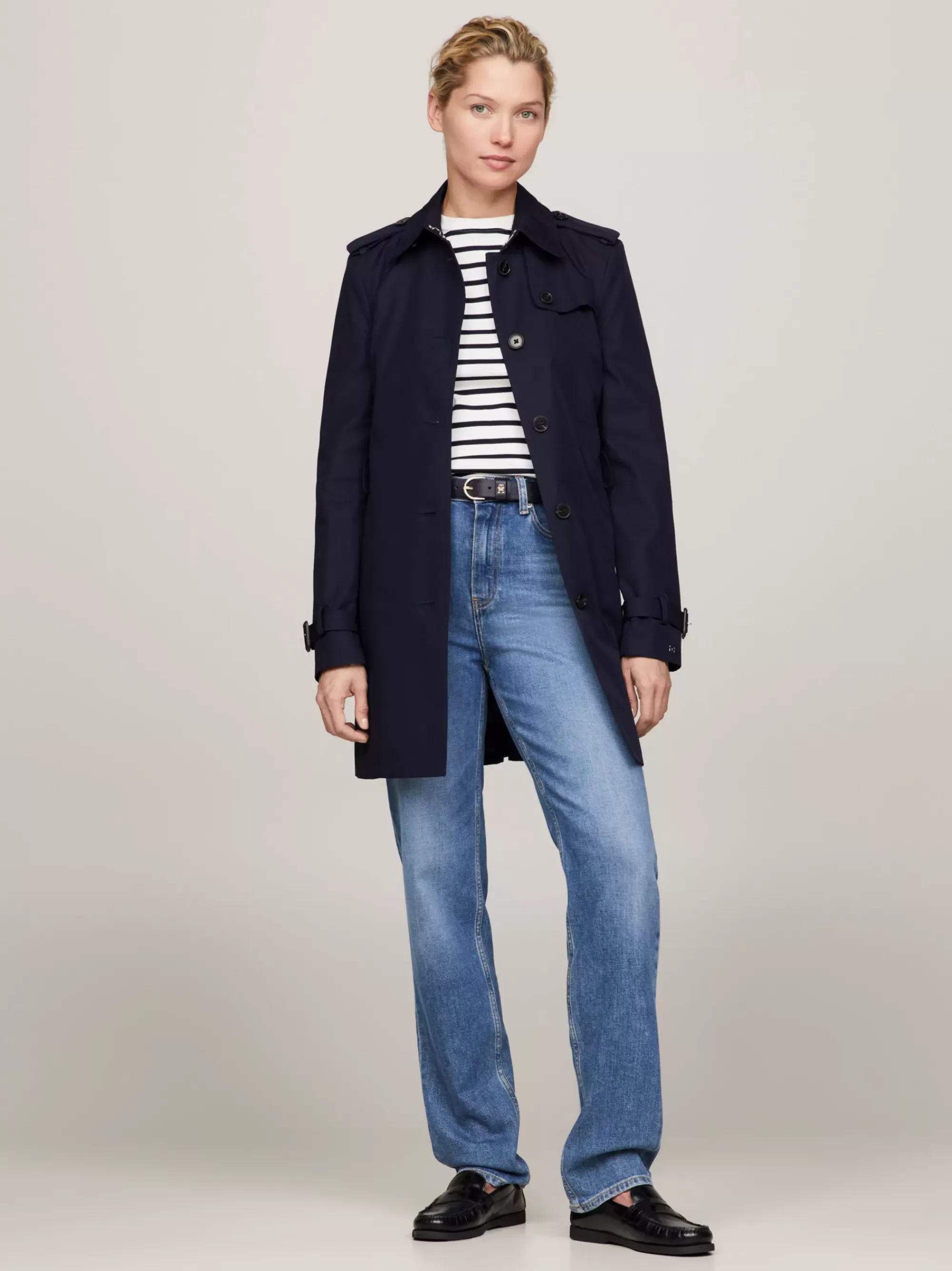 Jassen & Jacks*Tommy Hilfiger Single-breasted Trenchcoat MIDNIGHT