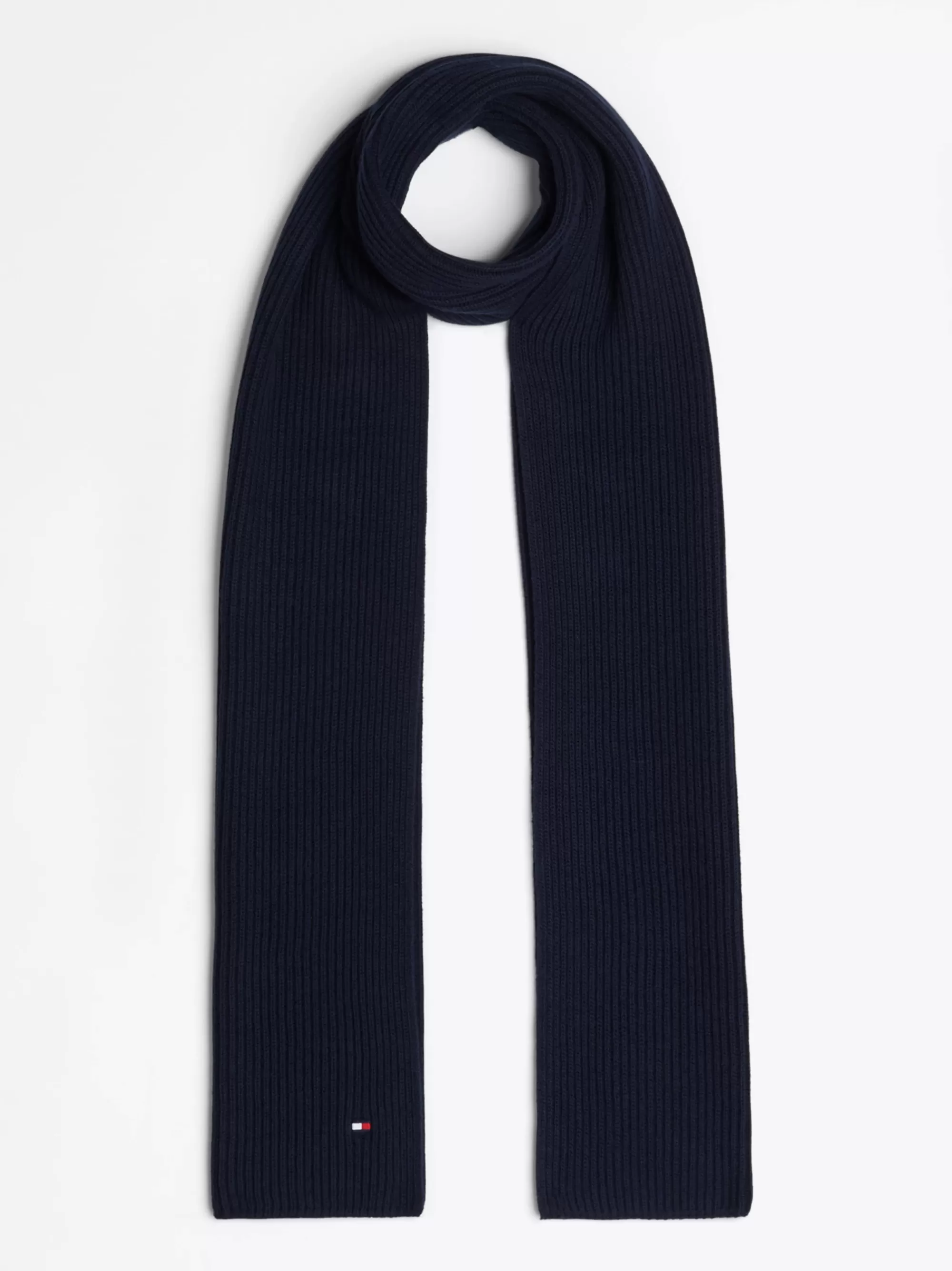 Mutsen, Handschoenen & Sjaals*Tommy Hilfiger Sjaal Met Kasjmier En Geborduurde Vlag SPACE BLUE