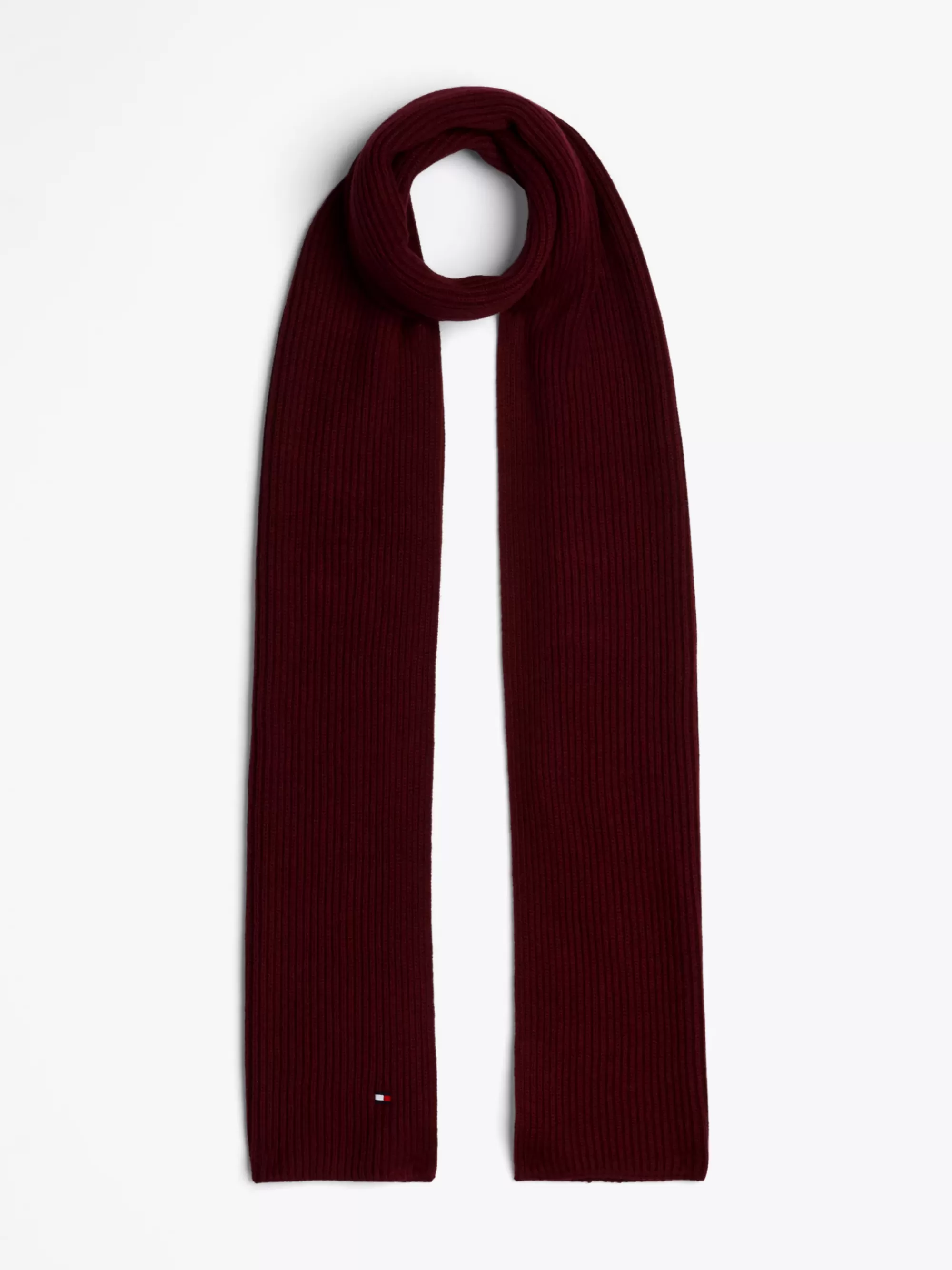 Mutsen, Handschoenen & Sjaals*Tommy Hilfiger Sjaal Met Kasjmier En Geborduurde Vlag DEEP ROUGE