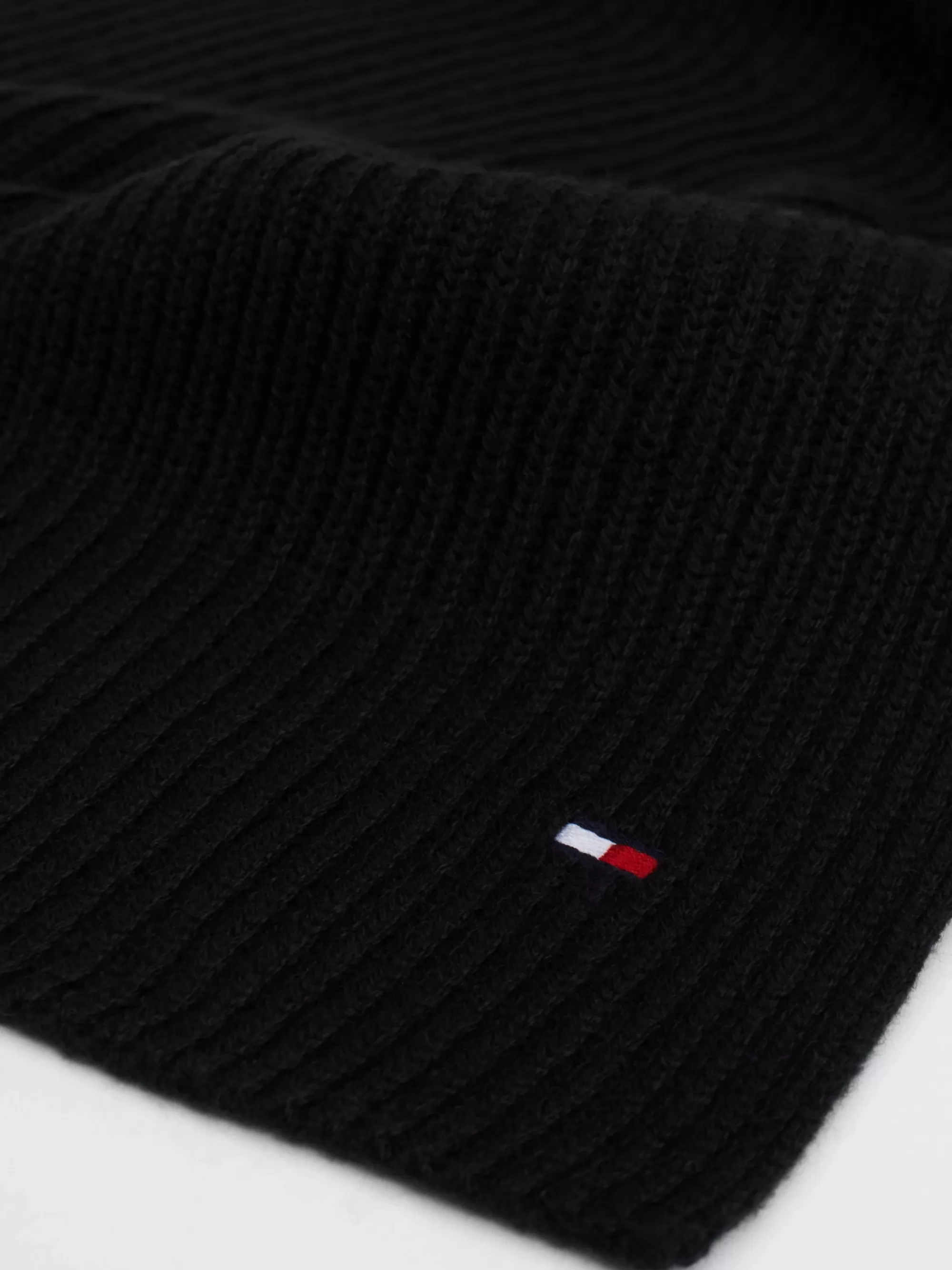 Mutsen, Handschoenen & Sjaals*Tommy Hilfiger Sjaal Met Kasjmier En Geborduurde Vlag BLACK