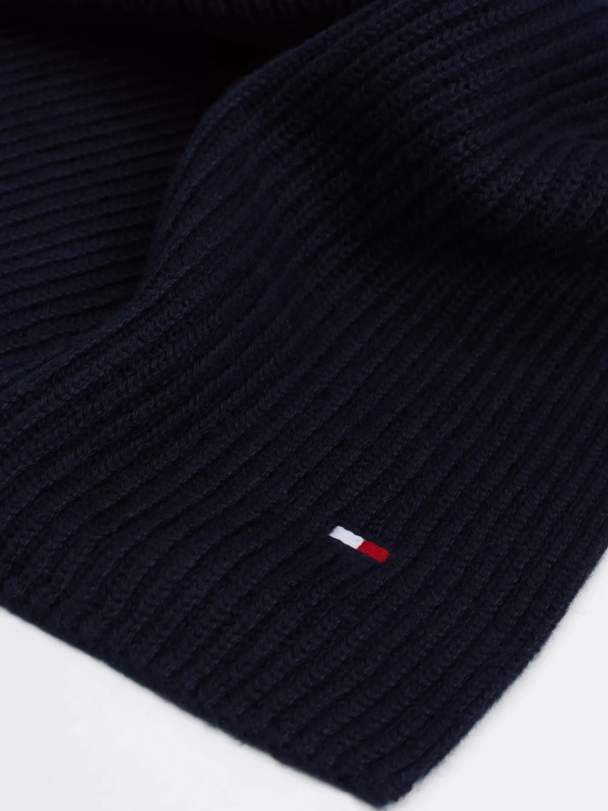 Mutsen, Handschoenen & Sjaals*Tommy Hilfiger Sjaal Met Kasjmier En Geborduurde Vlag SPACE BLUE