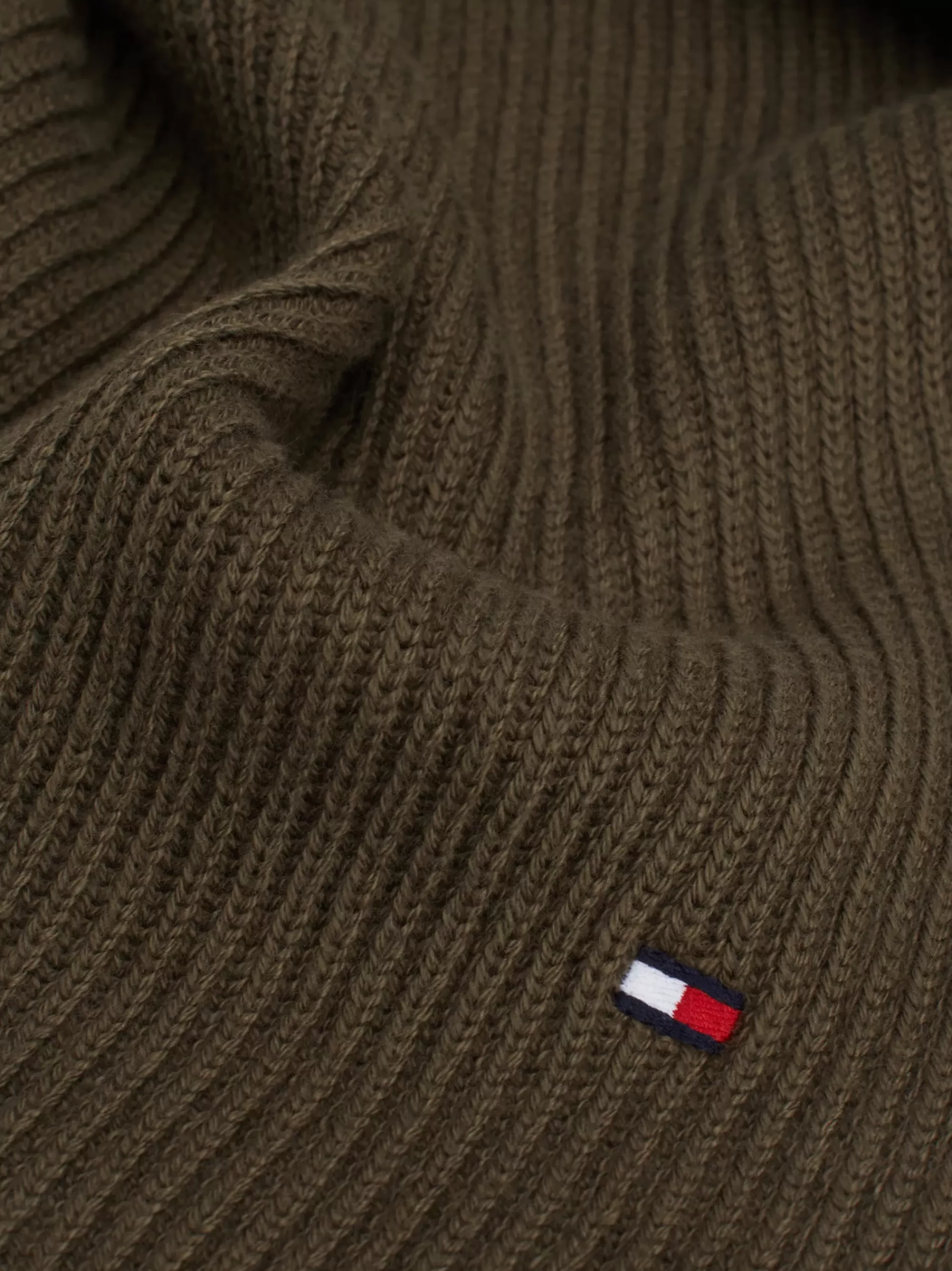 Mutsen, Handschoenen & Sjaals*Tommy Hilfiger Sjaal Met Kasjmier En Geborduurde Vlag ARMY GREEN