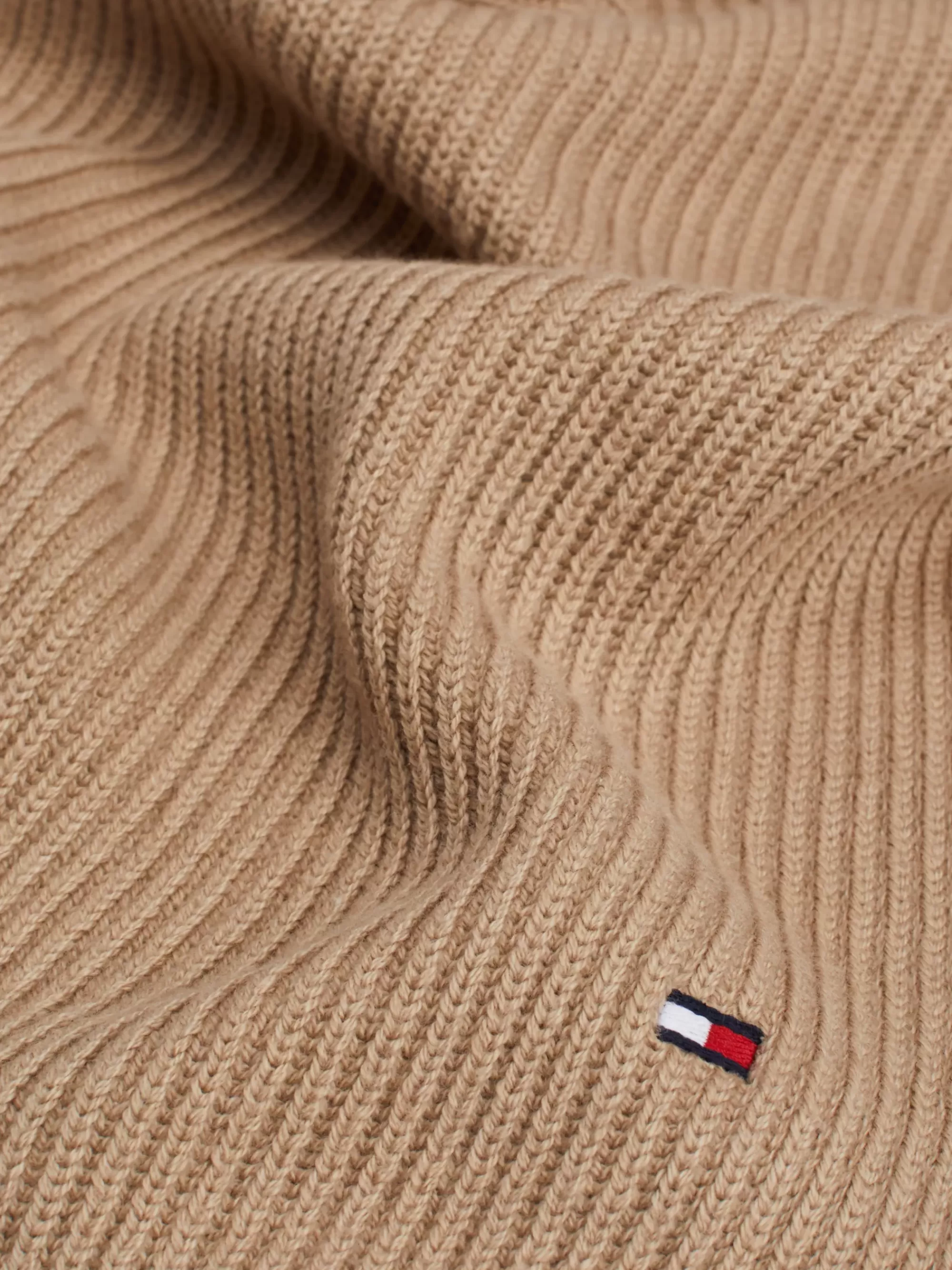 Mutsen, Handschoenen & Sjaals*Tommy Hilfiger Sjaal Met Kasjmier En Geborduurde Vlag BEIGE