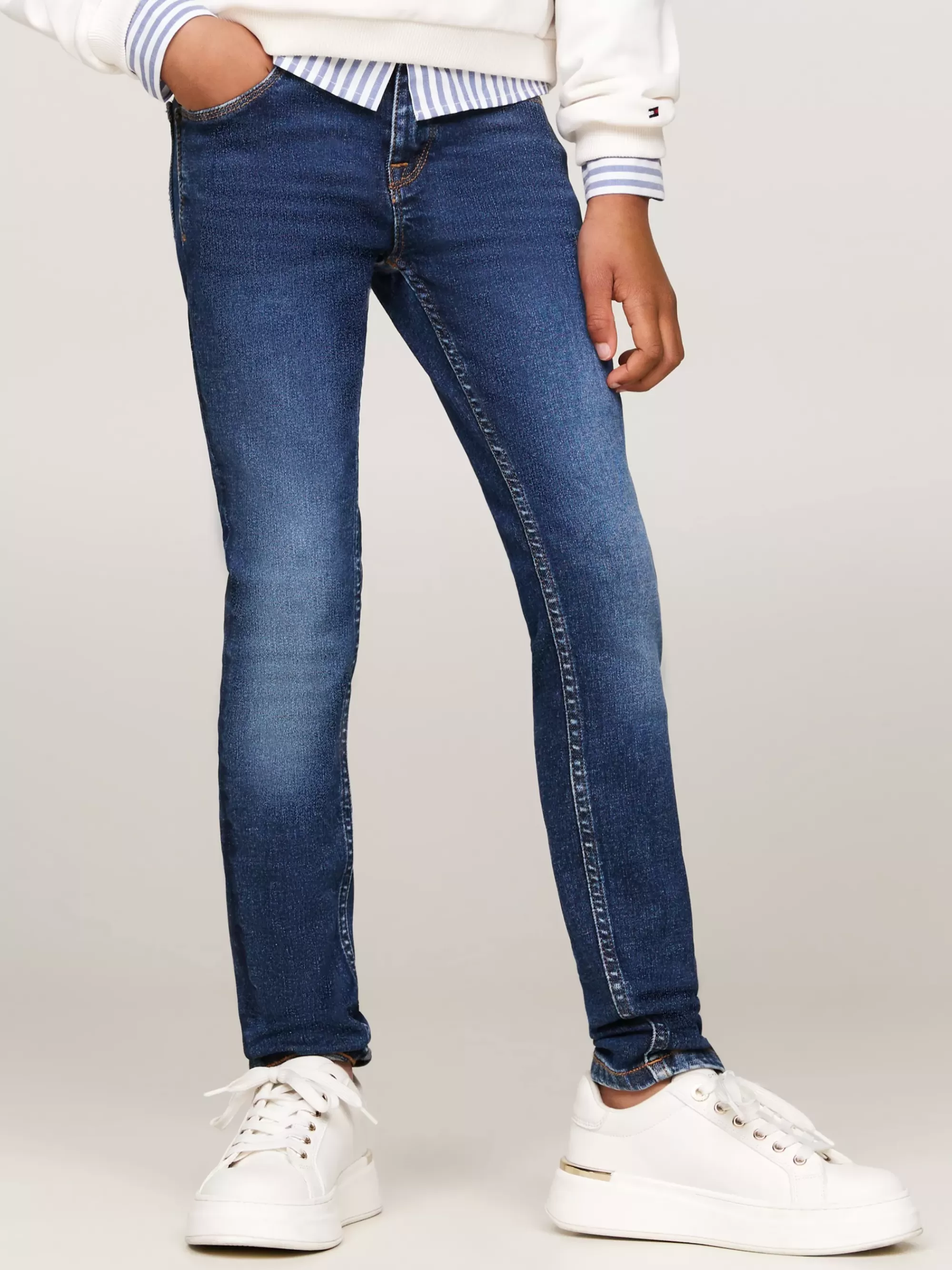 Jeans*Tommy Hilfiger Skinny Jeans Met Medium Wassing En Fading AUTHENTICSTRETCH