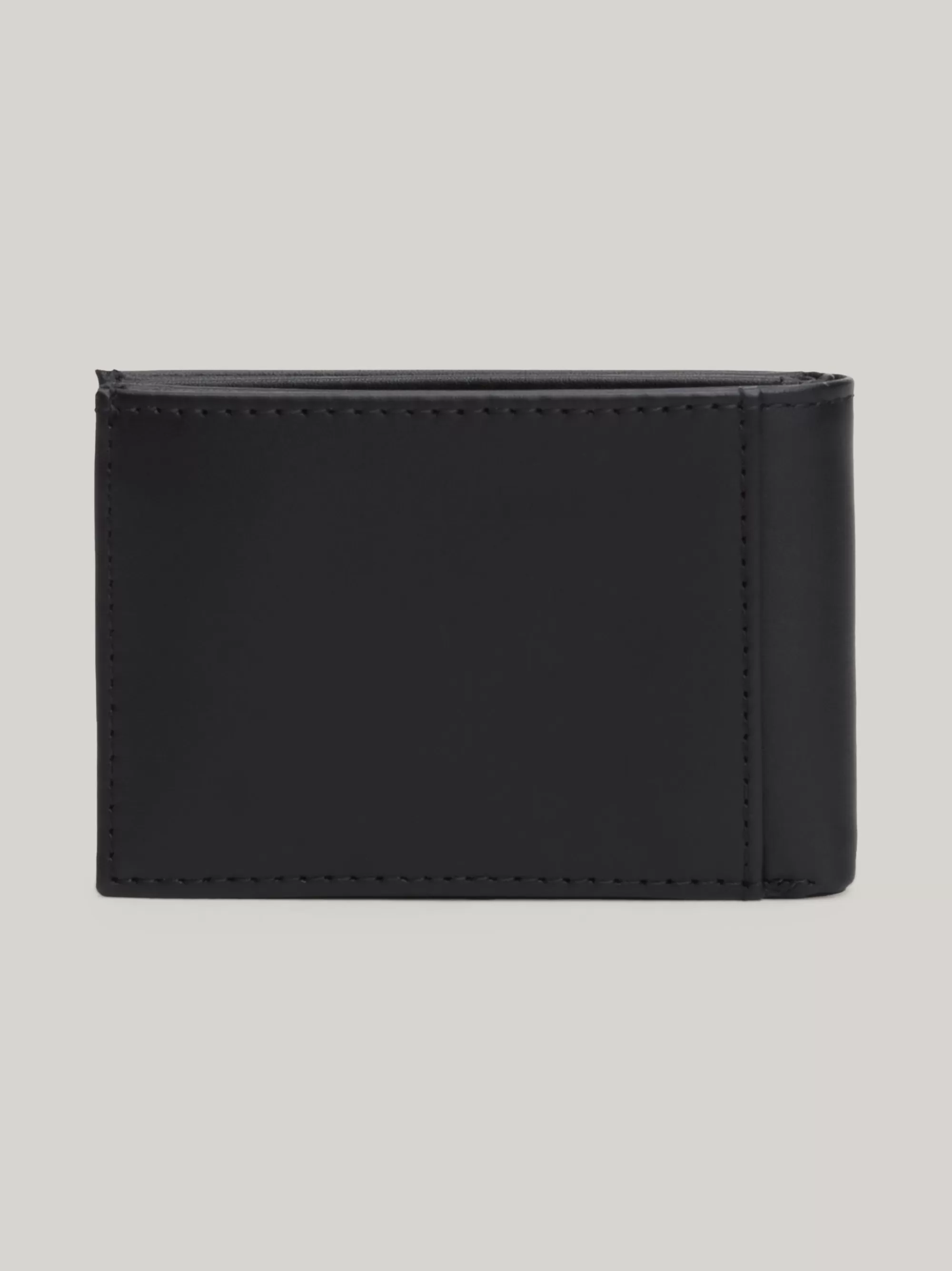 Portemonnees & Sleutelhangers*Tommy Hilfiger Slanke Leren Portemonnee BLACK