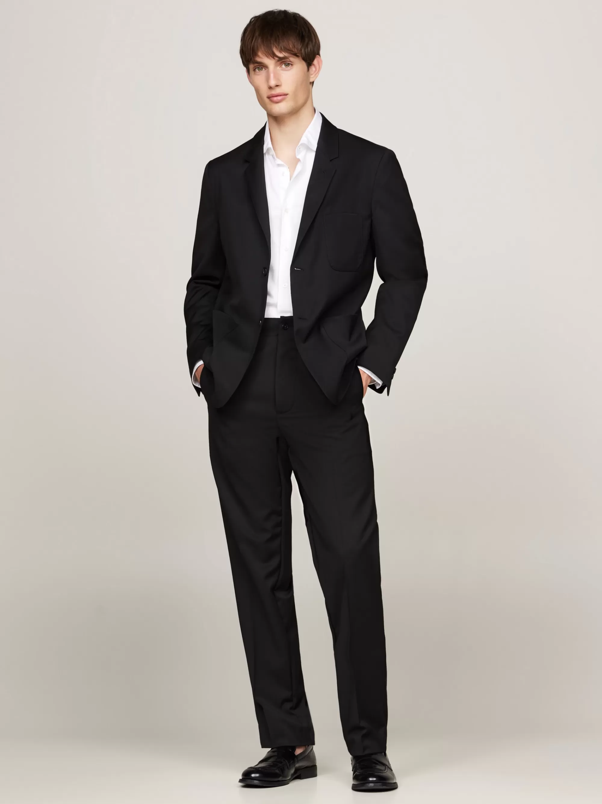 Pakken & Tailored*Tommy Hilfiger Slim Fit Blazer Met Opgezette Borstzak BLACK