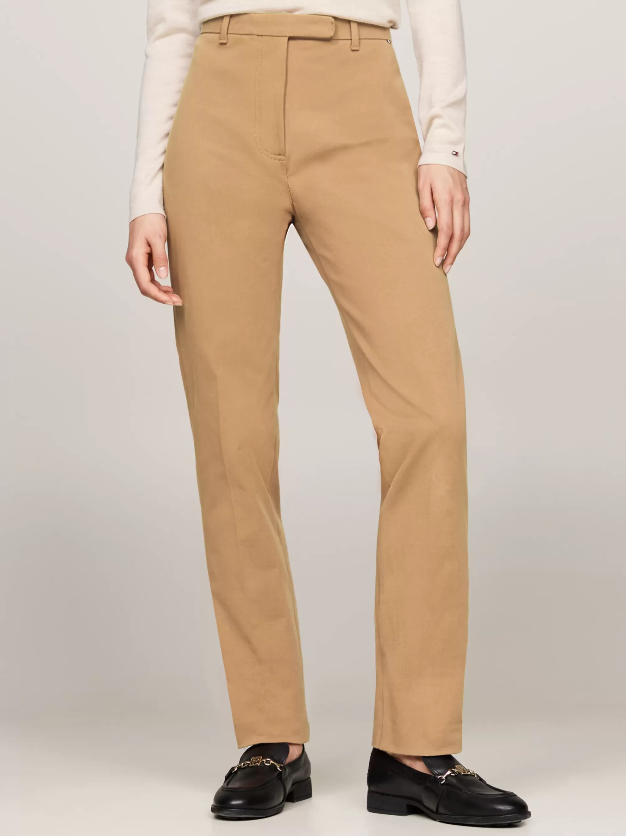 Broeken*Tommy Hilfiger Slim Fit Broek Van Gabardine CLASSIC KHAKI