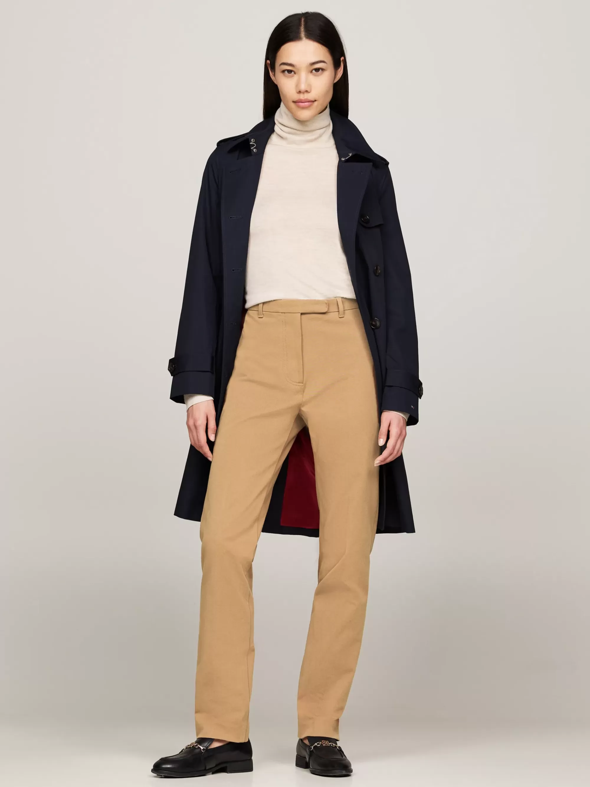 Broeken*Tommy Hilfiger Slim Fit Broek Van Gabardine CLASSIC KHAKI