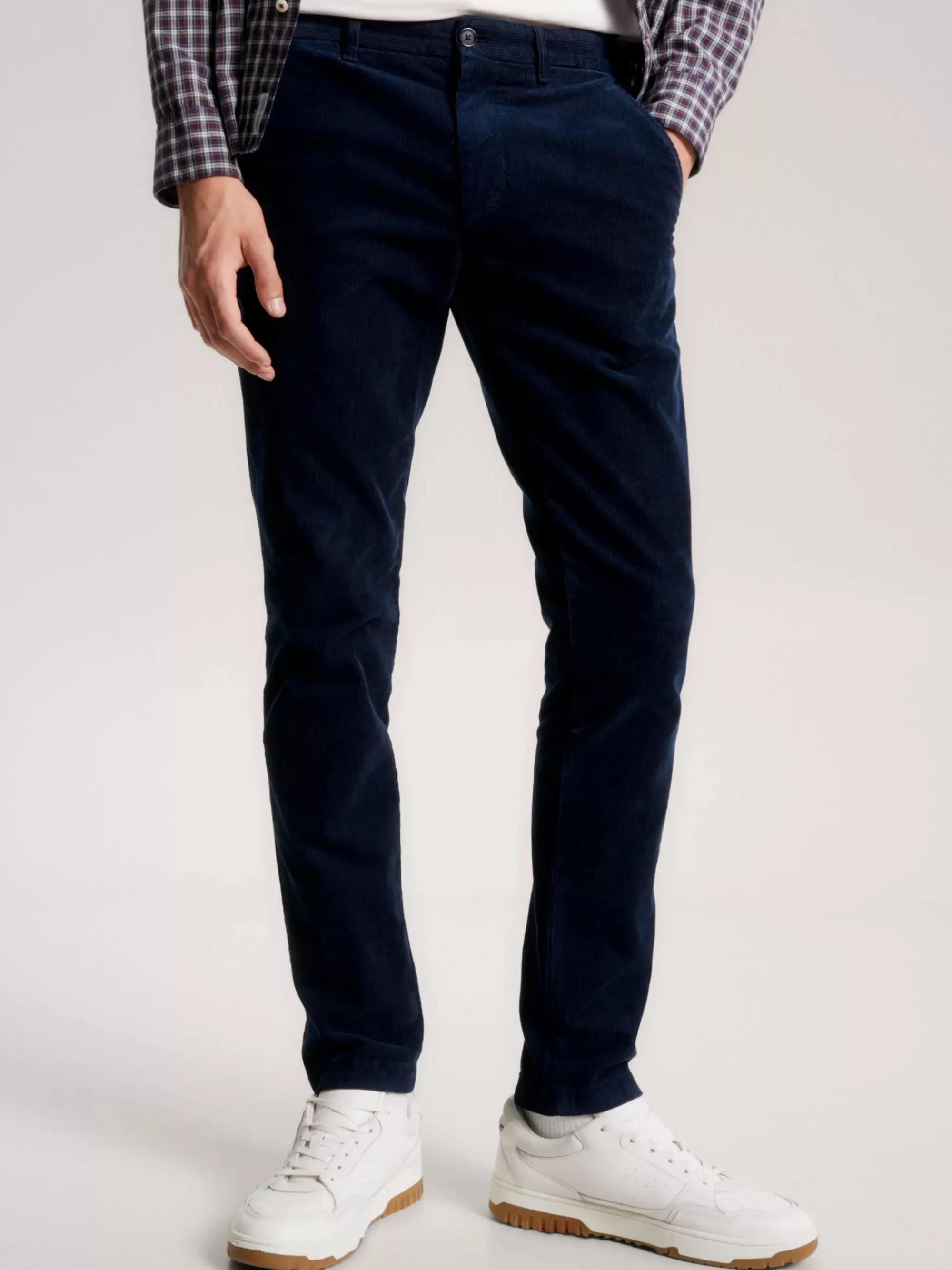 Broeken*Tommy Hilfiger Slim Fit Chino Van Stretchcorduroy DESERT SKY