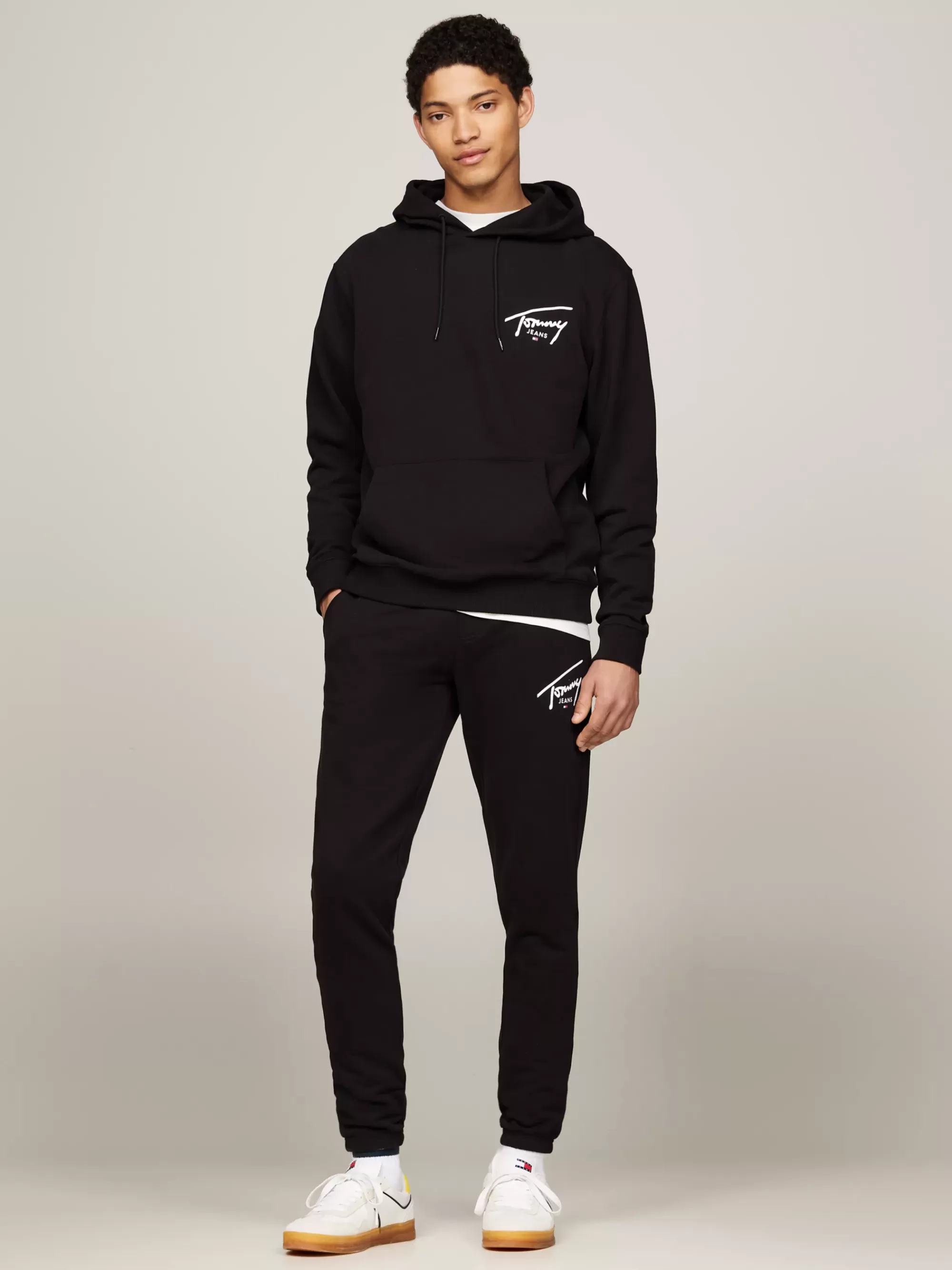 Broeken*Tommy Hilfiger Slim Fit Jogger Met Boorden En Logo BLACK