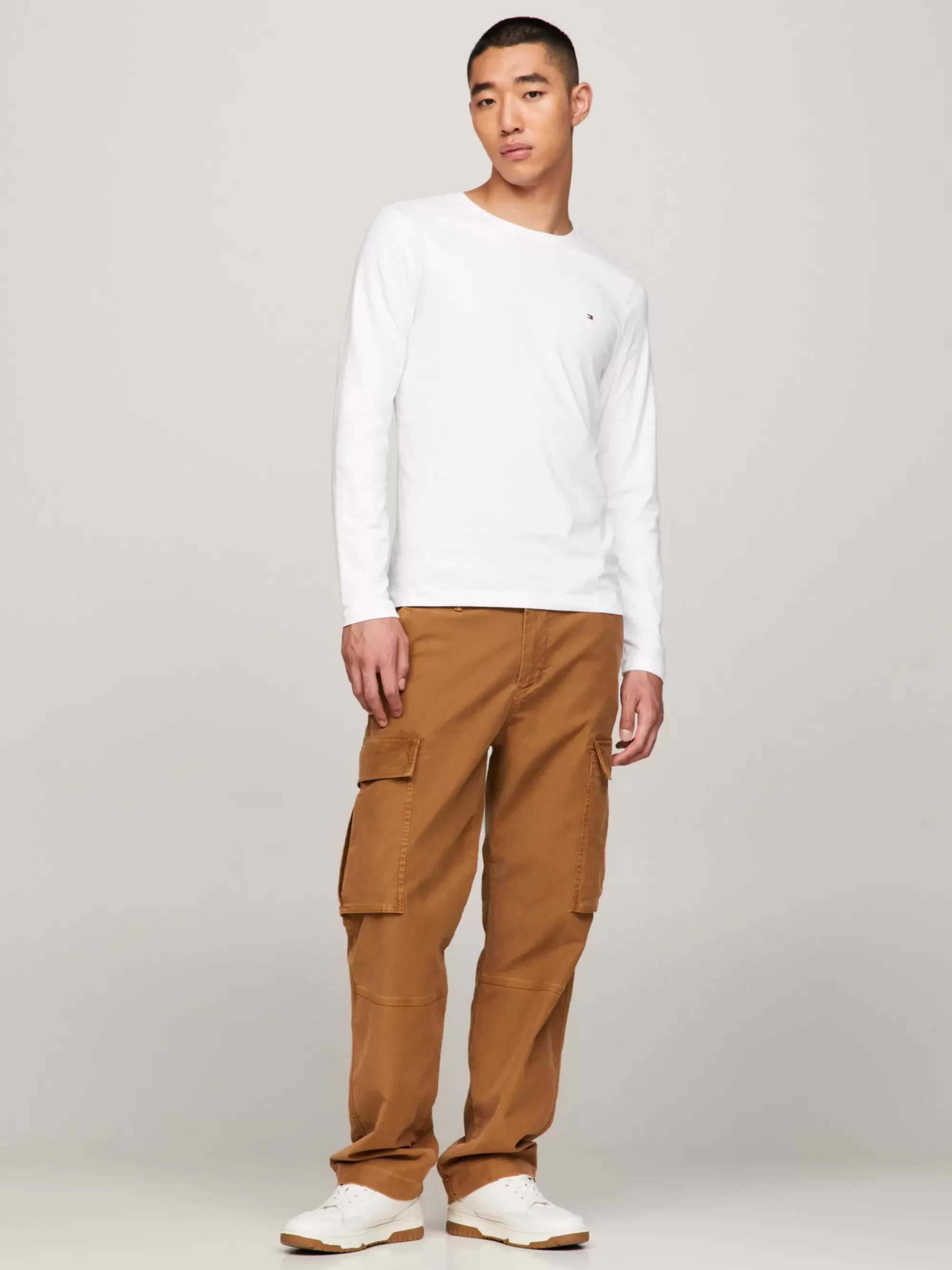 T-Shirts*Tommy Hilfiger Slim Fit Longsleeve T-shirt WHITE