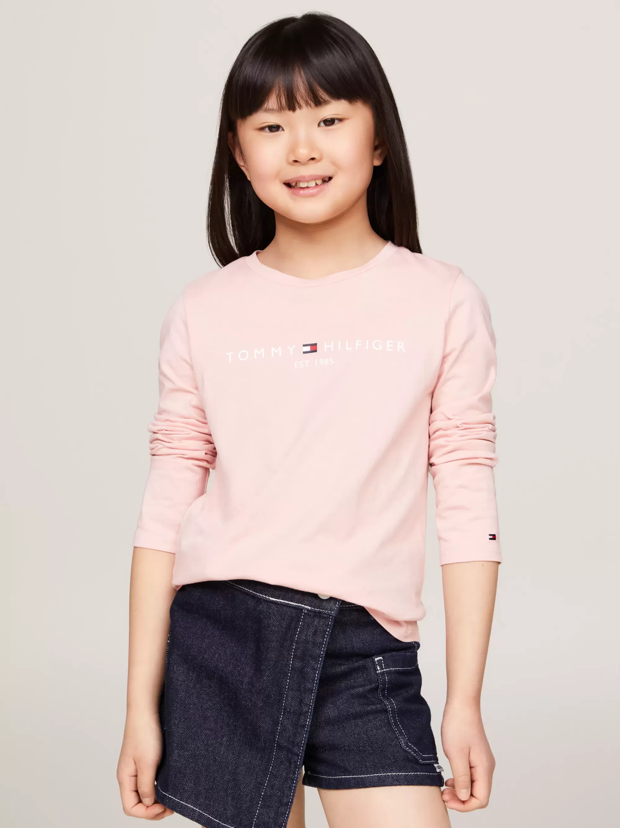Tops & T-Shirts*Tommy Hilfiger Slim Fit Longsleeve T-shirt Met Logo SOFT ROSE