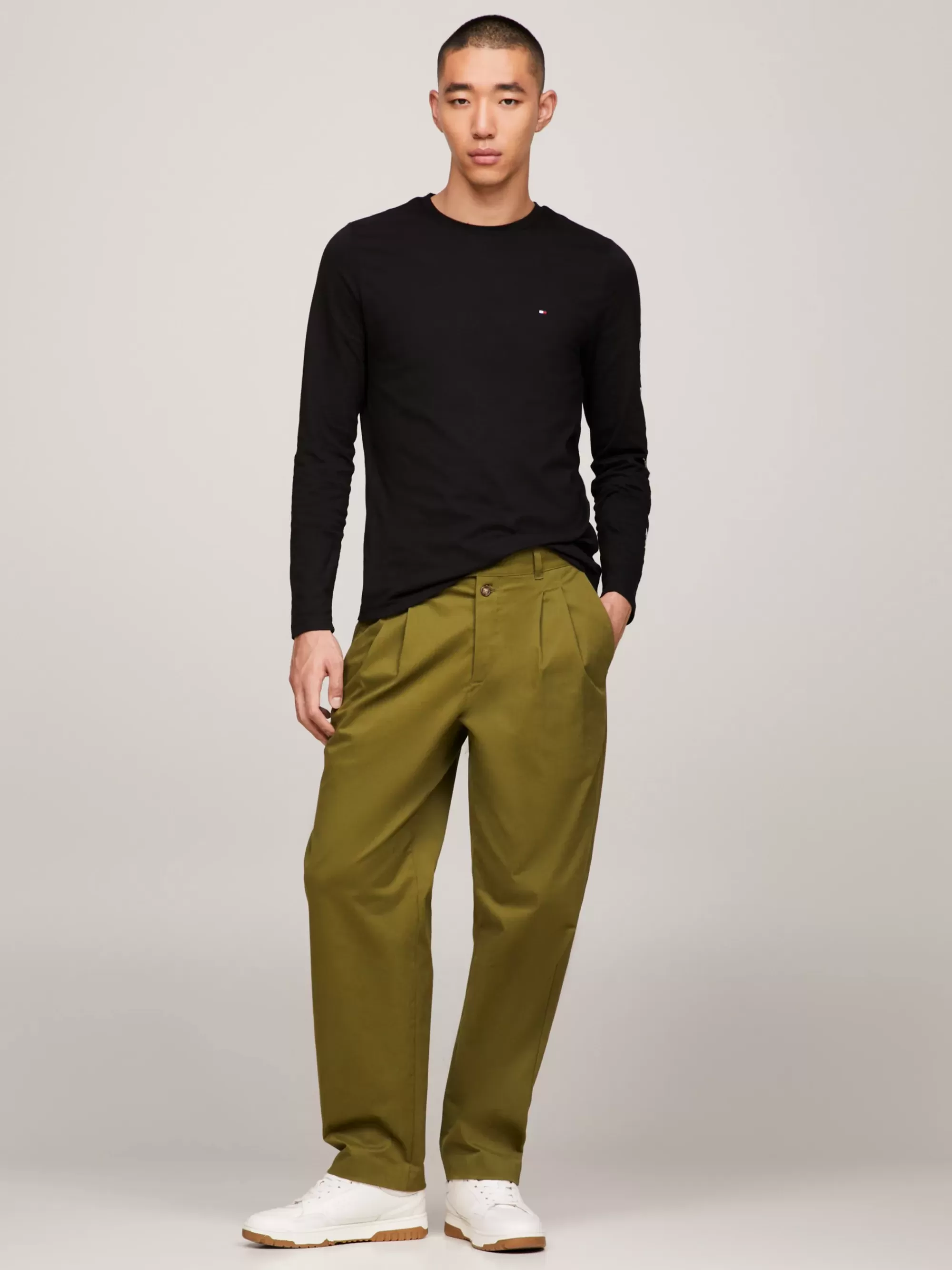 T-Shirts*Tommy Hilfiger Slim Fit Longsleeve T-shirt Met Logo BLACK