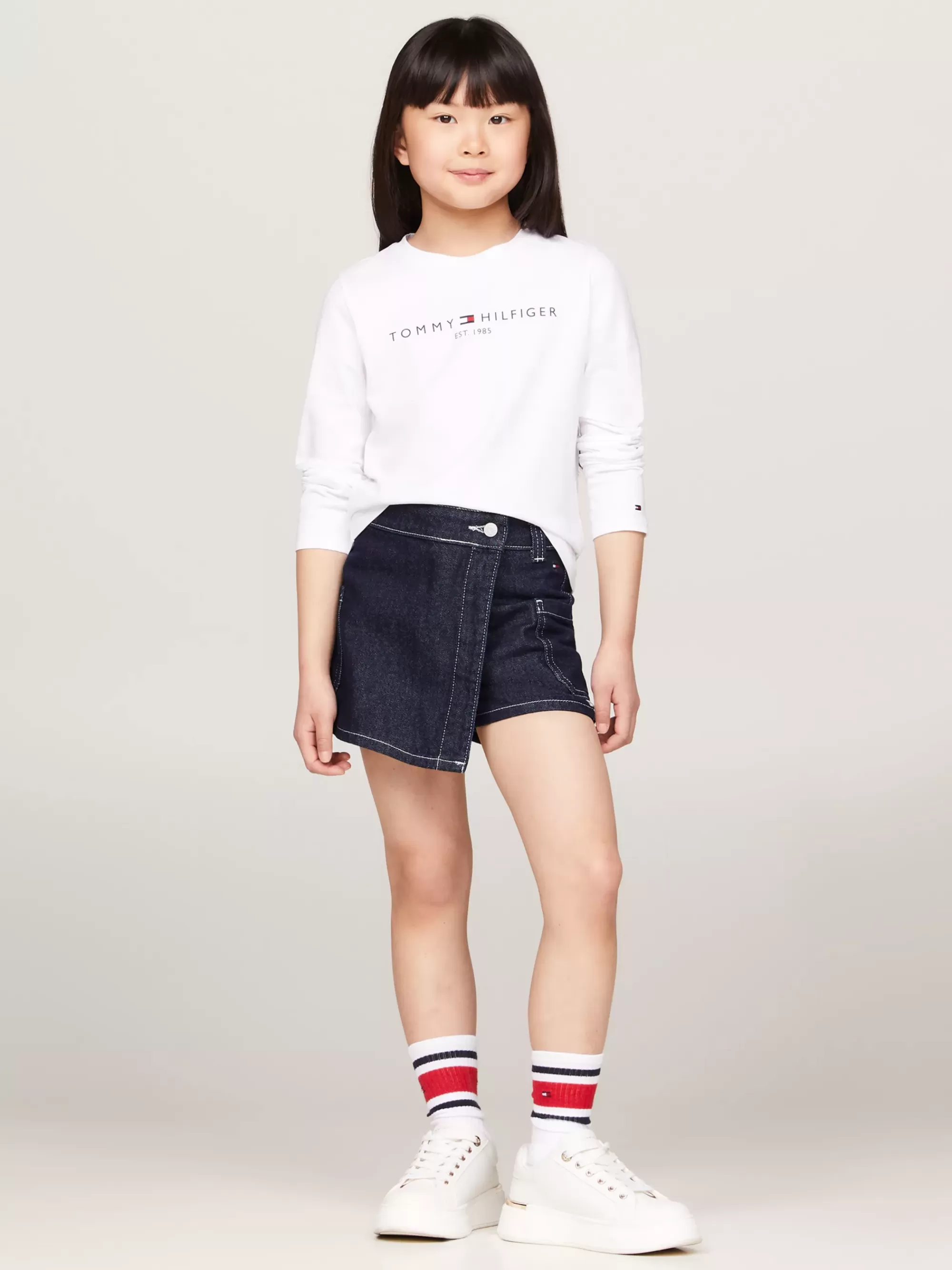 Tops & T-Shirts*Tommy Hilfiger Slim Fit Longsleeve T-shirt Met Logo WHITE