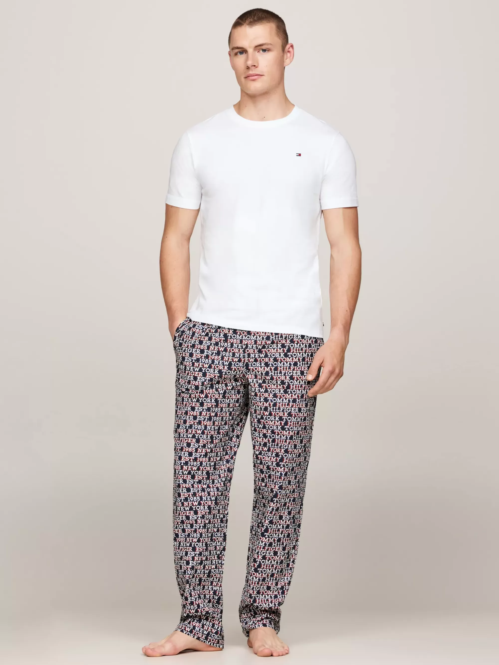 Loungewear*Tommy Hilfiger Slim Fit Lounge-T-shirt WHITE