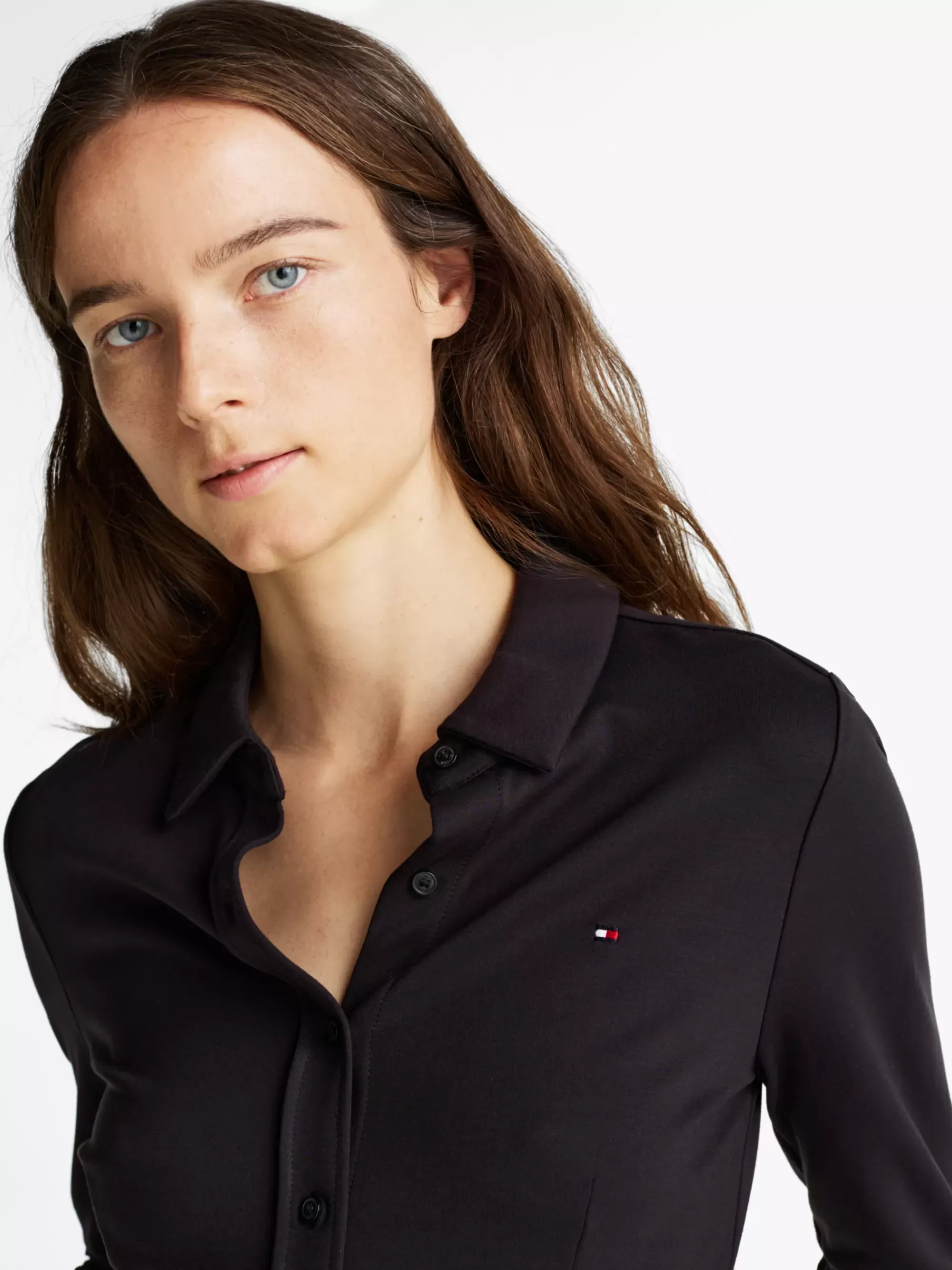 Blouses & Overhemden*Tommy Hilfiger Slim Fit Overhemd Met Manchetten Met Split BLACK