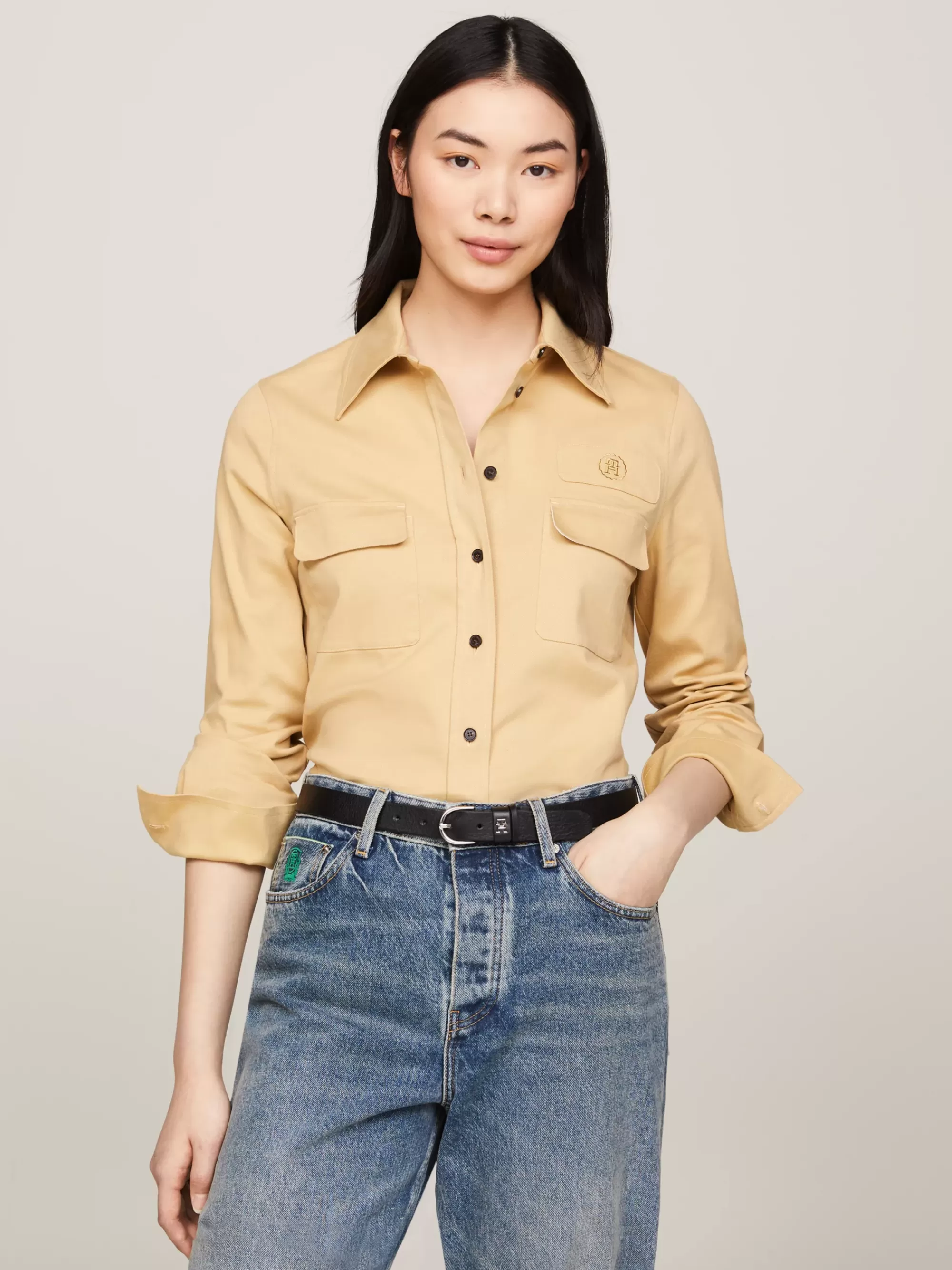 Blouses & Overhemden*Tommy Hilfiger Slim Fit Overhemd Met TH-monogramstempel BEECHWOOD