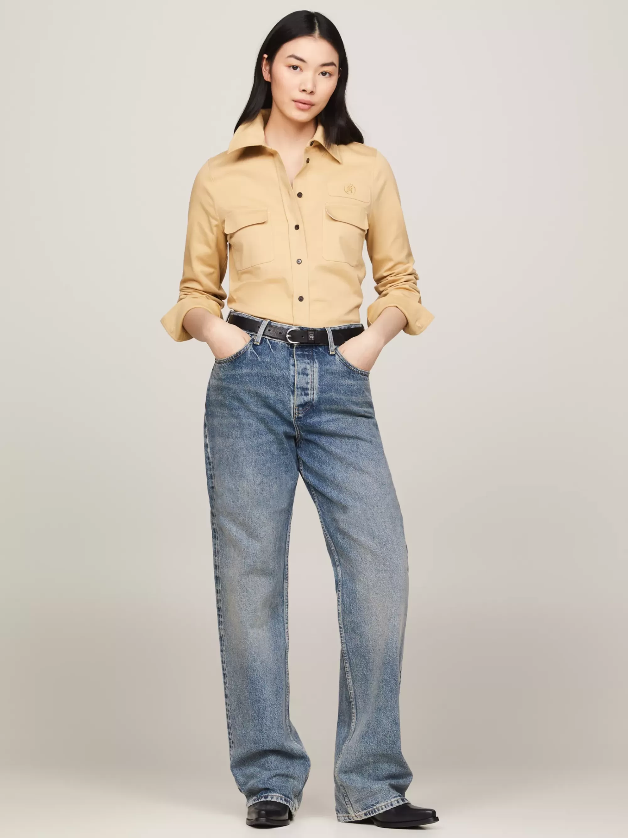 Blouses & Overhemden*Tommy Hilfiger Slim Fit Overhemd Met TH-monogramstempel BEECHWOOD