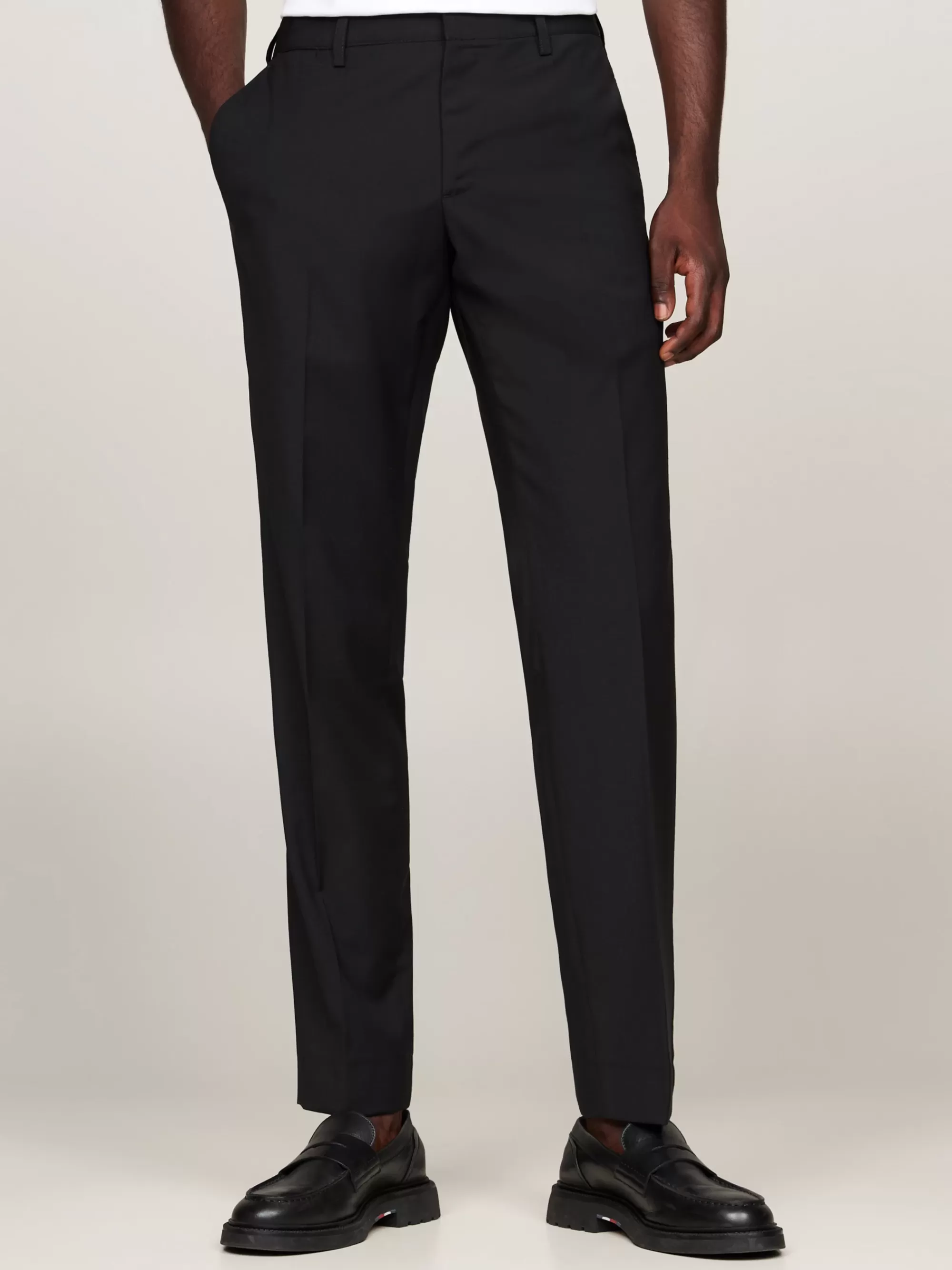 Pakken & Tailored | Broeken*Tommy Hilfiger Slim Fit Pantalon Met Persvouwen BLACK