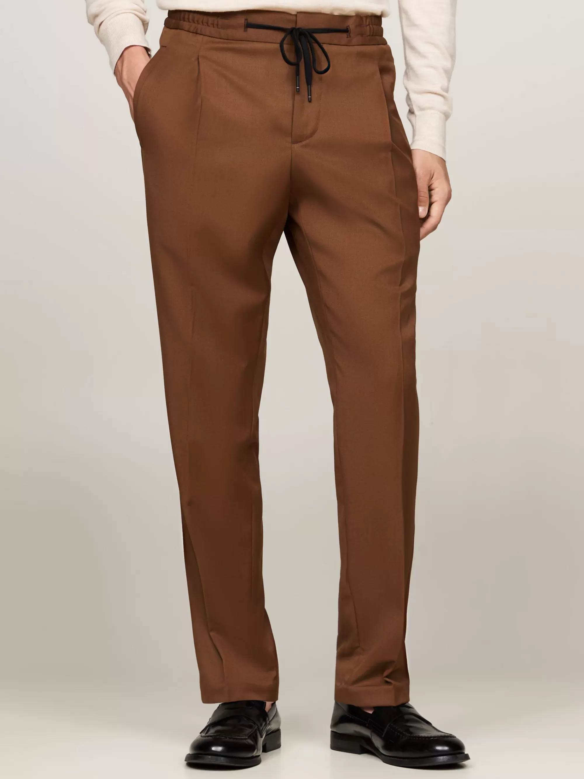 Pakken & Tailored | Broeken*Tommy Hilfiger Slim Fit Pantalon Met Trekkoord BROWN