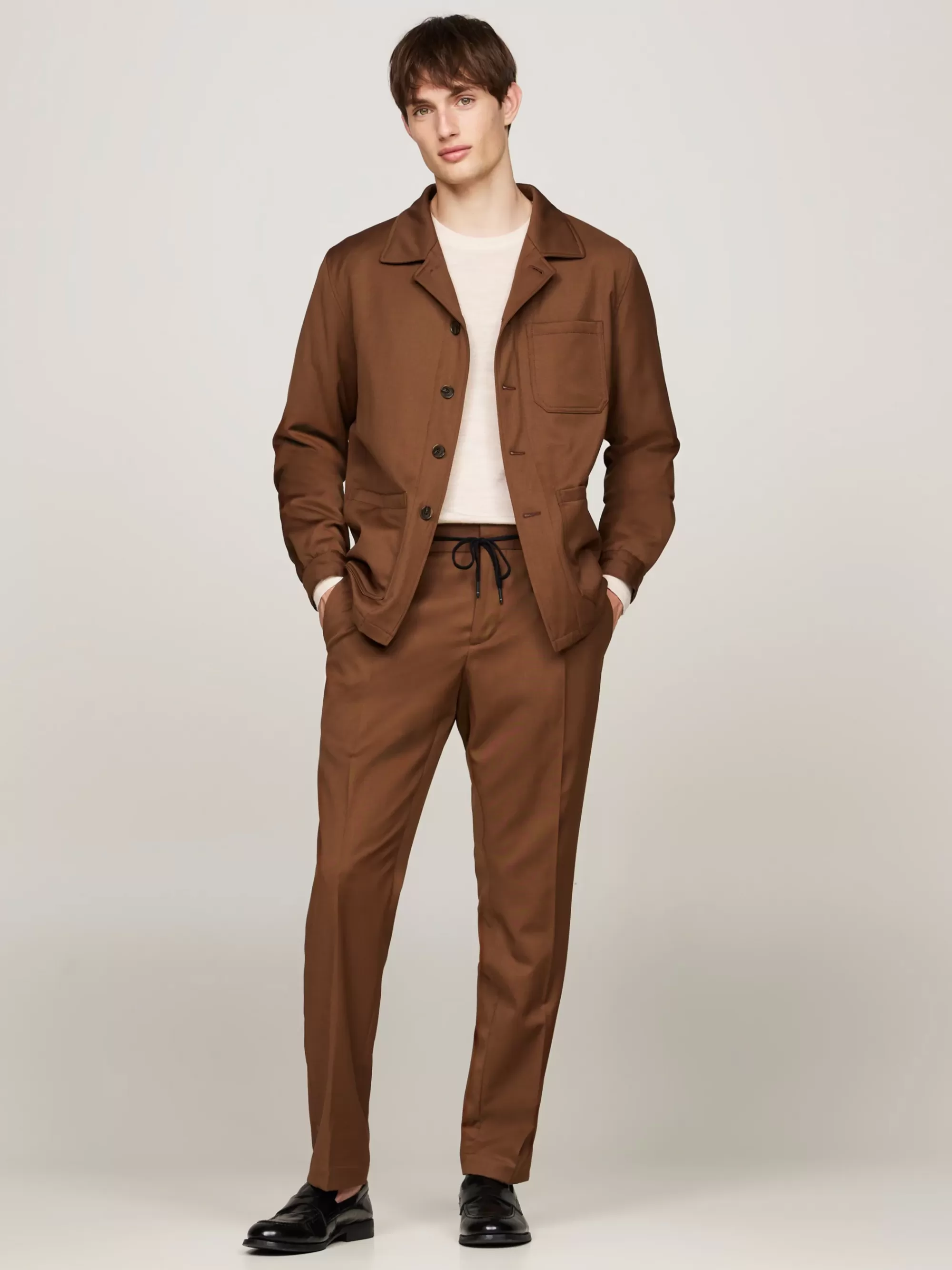 Pakken & Tailored | Broeken*Tommy Hilfiger Slim Fit Pantalon Met Trekkoord BROWN