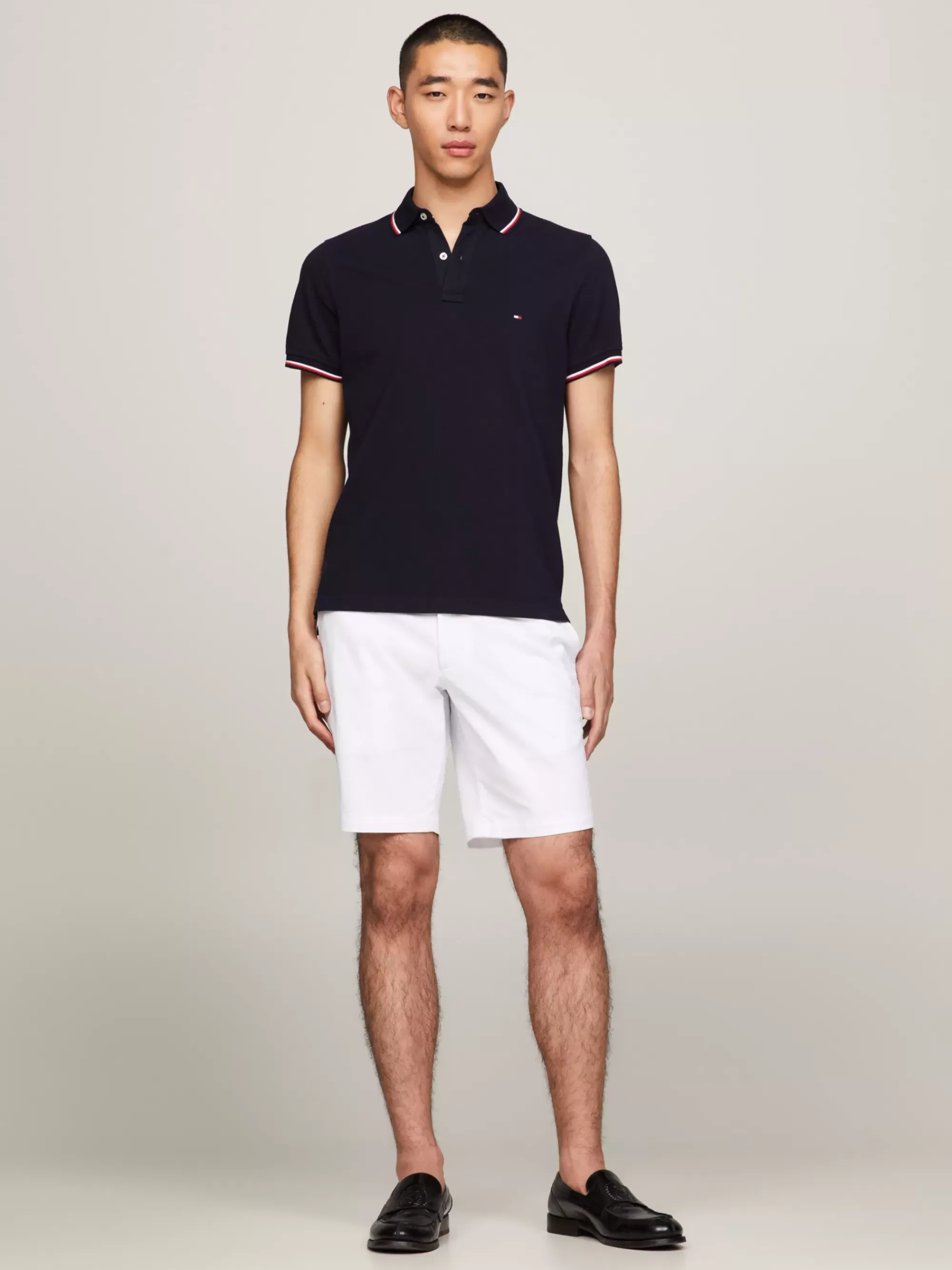 Polo's*Tommy Hilfiger Slim Fit Polo Van Puur Katoen DESERT SKY