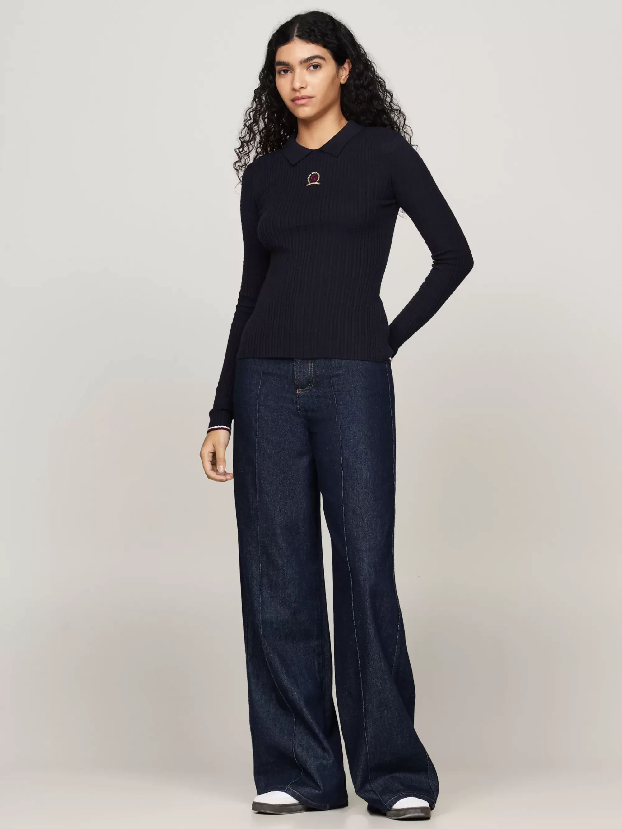 Truien | Truien & Vesten*Tommy Hilfiger Slim Fit Polotrui Met Kasjmier En Embleem DESERT SKY