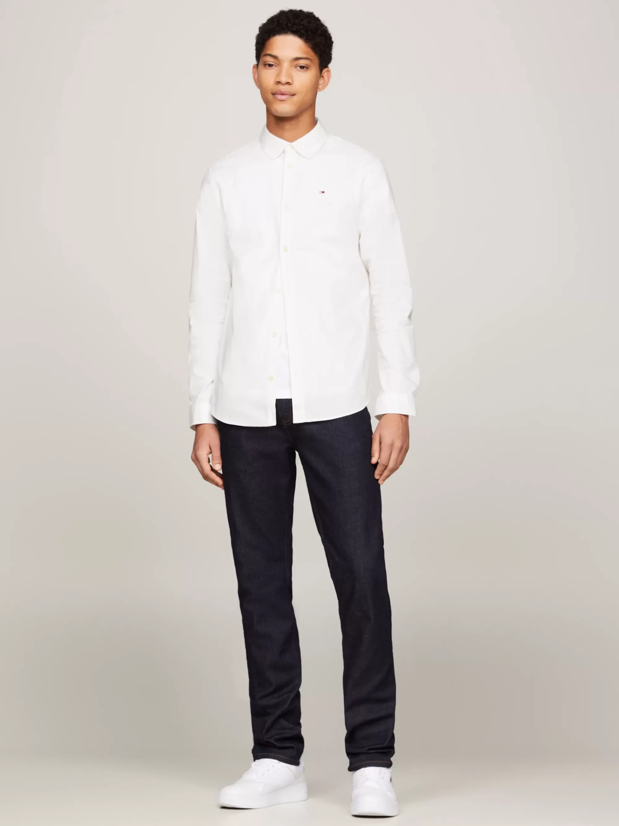 Overhemden*Tommy Hilfiger Slim Fit Stretch Overhemd CLASSIC WHITE