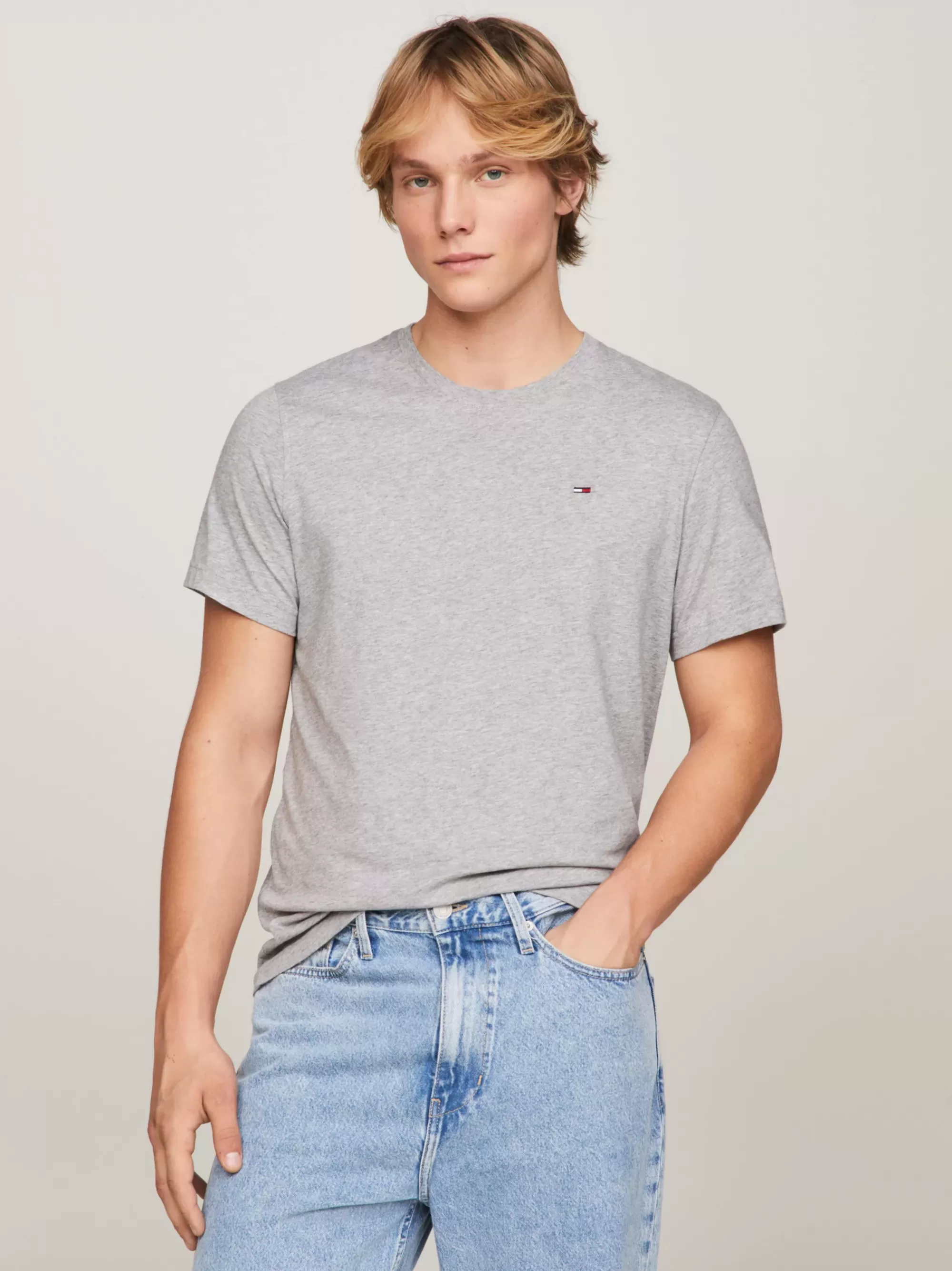 T-Shirts*Tommy Hilfiger Slim Fit T-shirt LT GREY HTR