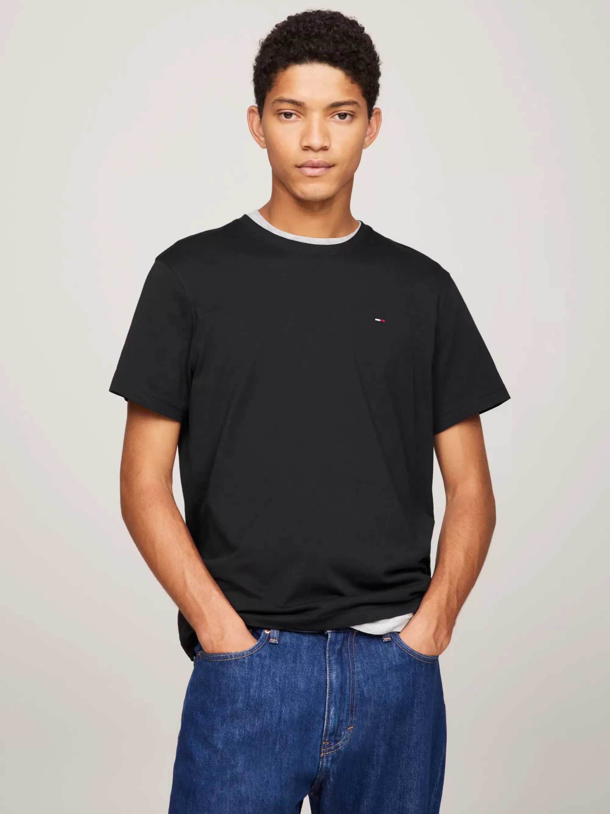 T-Shirts*Tommy Hilfiger Slim Fit T-shirt TOMMY BLACK