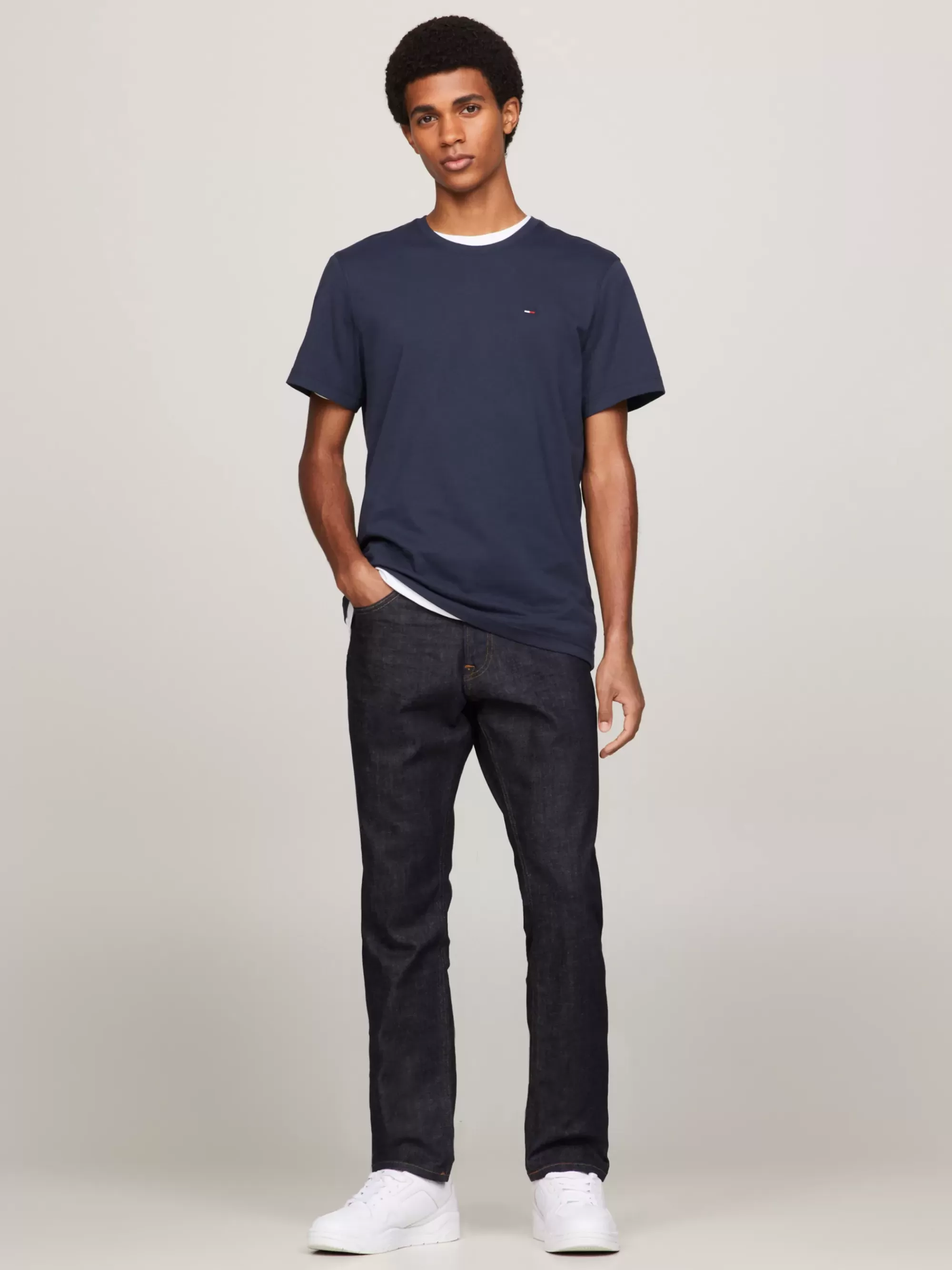 T-Shirts*Tommy Hilfiger Slim Fit T-shirt BLACK IRIS