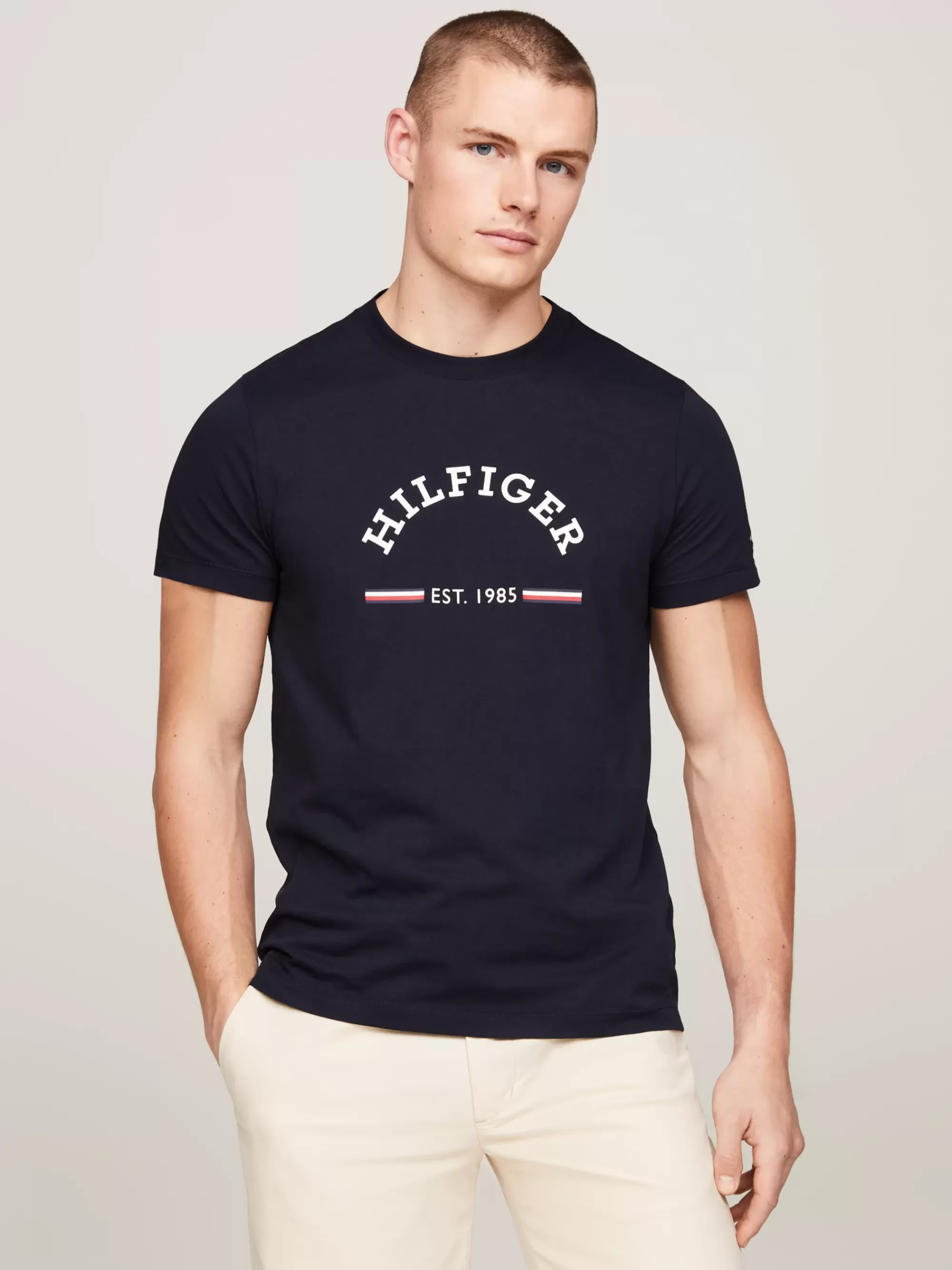 T-Shirts*Tommy Hilfiger Slim Fit T-shirt Met Logo DESERT SKY